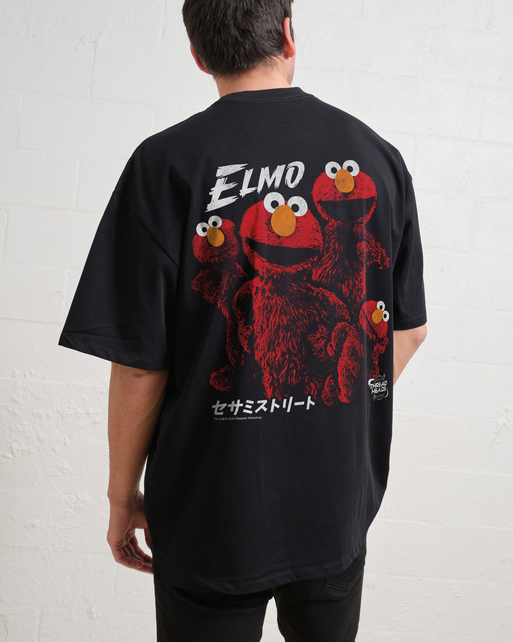 Tokyo Elmo Front and Back Oversized Tee Australia Online Threadheads