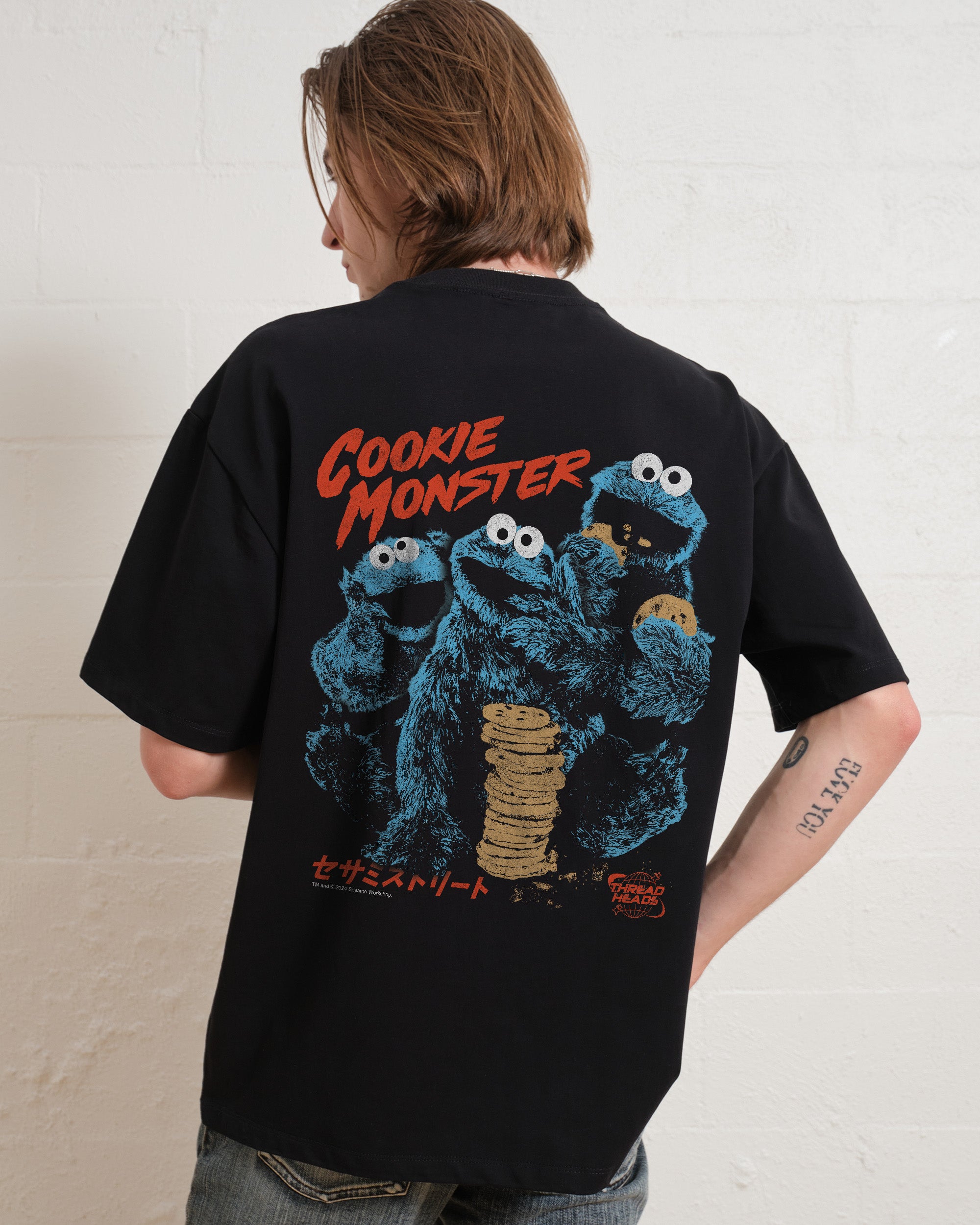 Cookie Kaiju Front and Back Oversized Tee Australia Online Threadheads