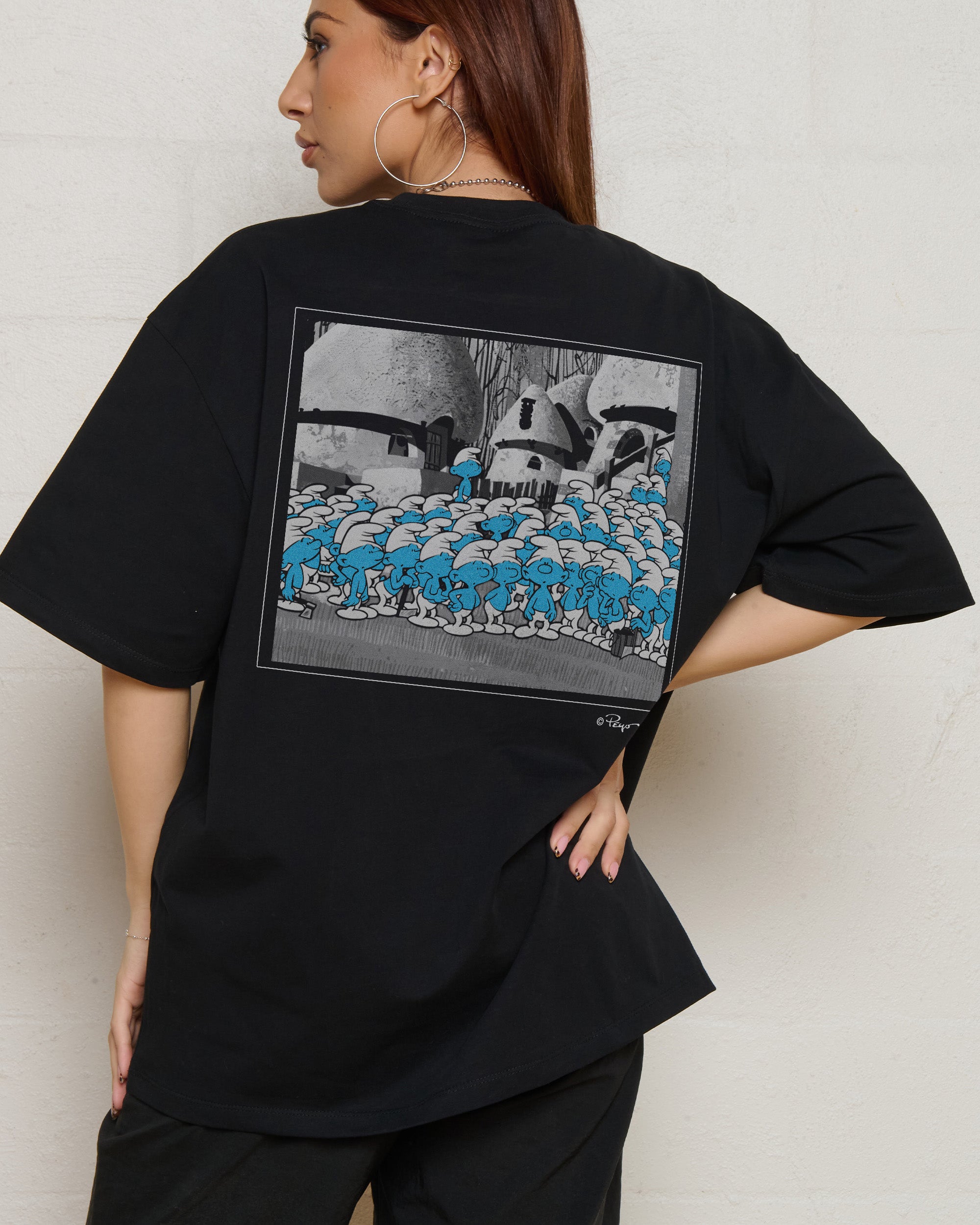 The Original Smurf Oversized Tee Offical Smurfs x Threadheads Online