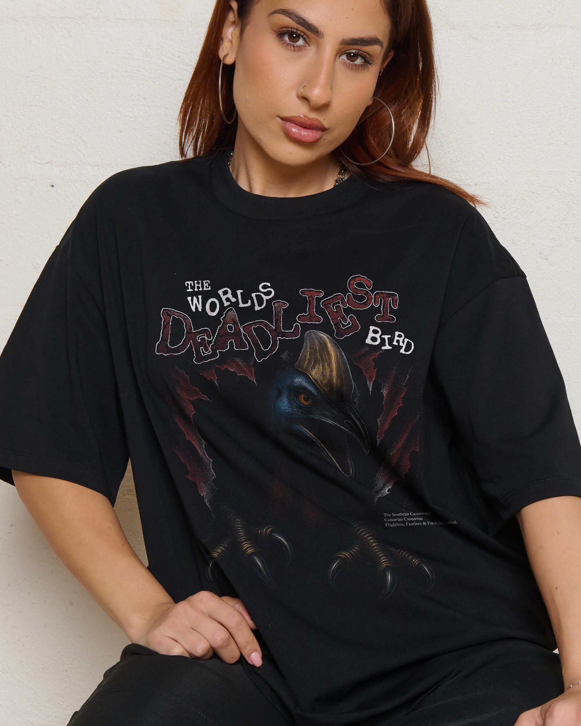 World’s Deadliest Bird Oversized Tee Online Australia