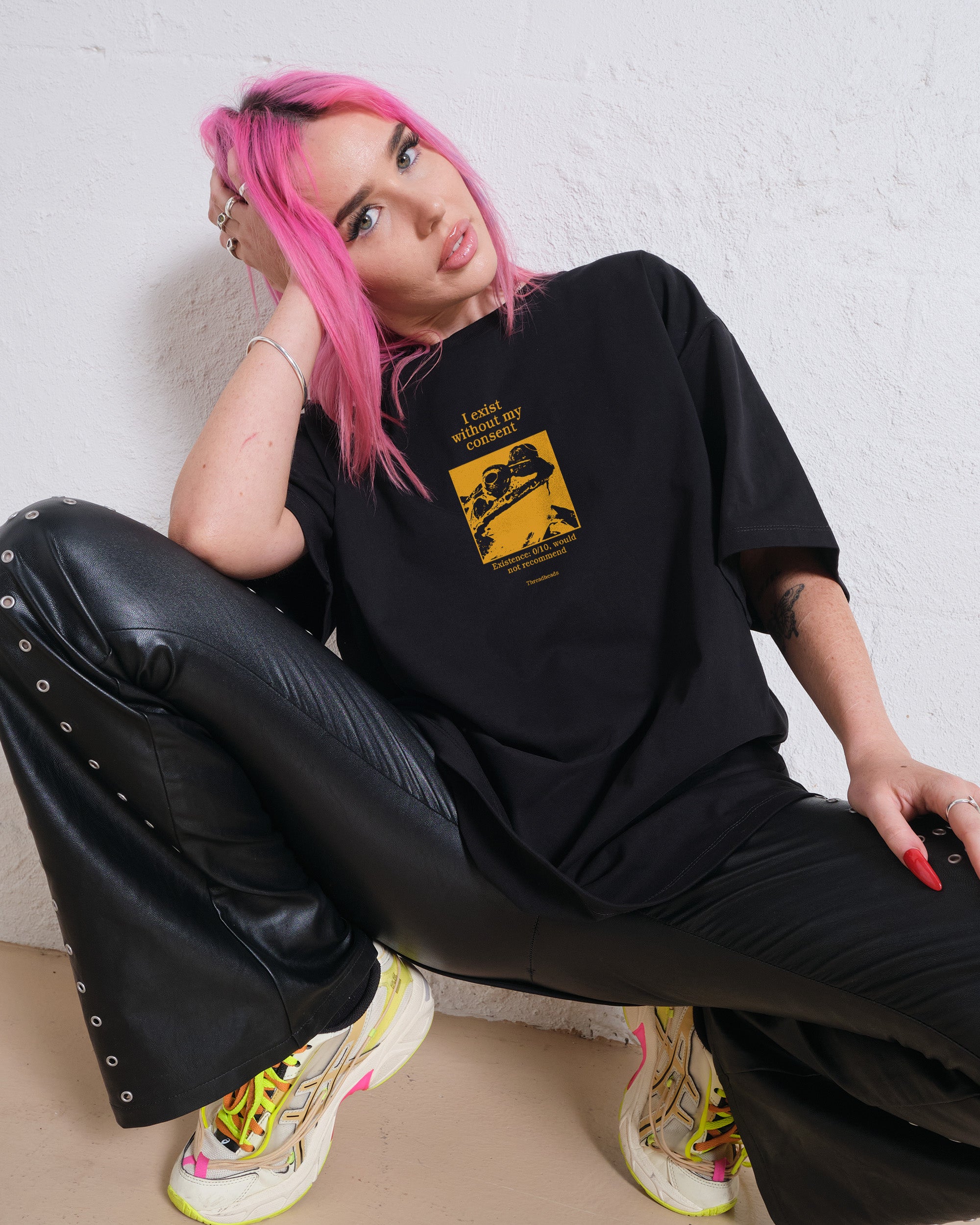 I Exist Without My Consent Oversized Tee Australia Online Threadheads