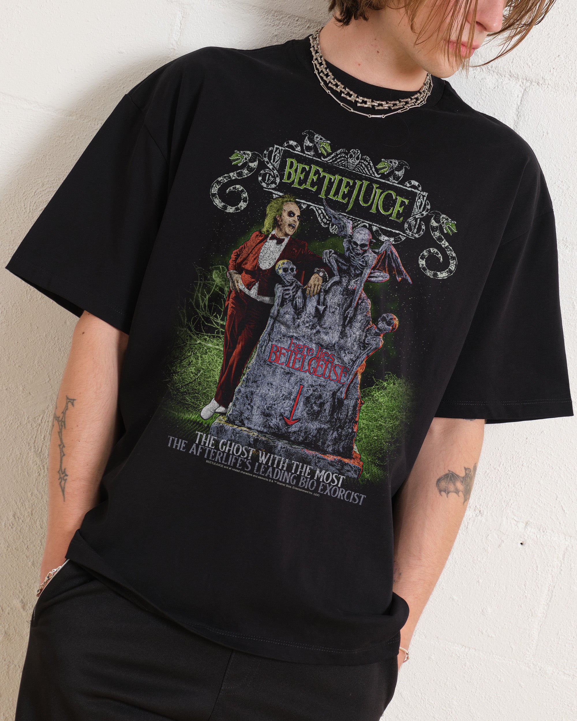 Beetlejuice Lies Here Oversized Tee Australia Online