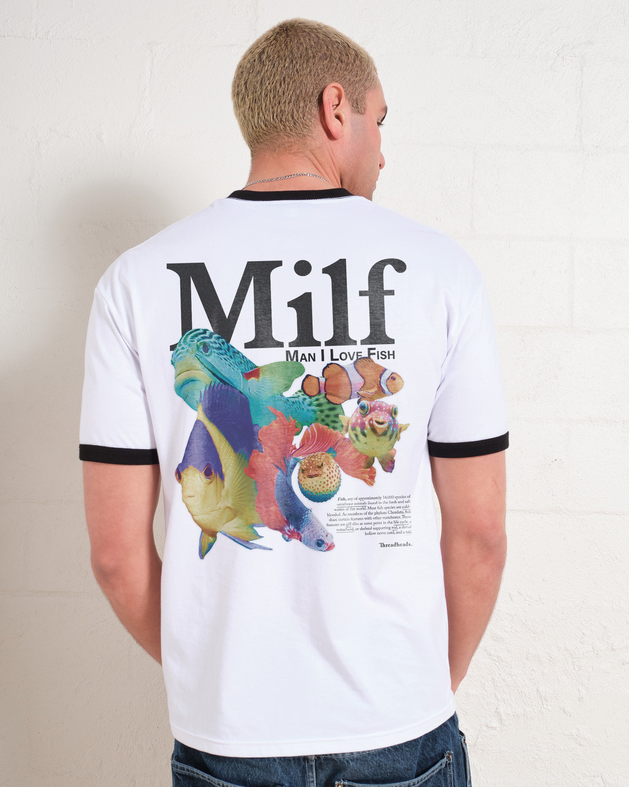 Man I Love Fish Front and Back T-Shirt