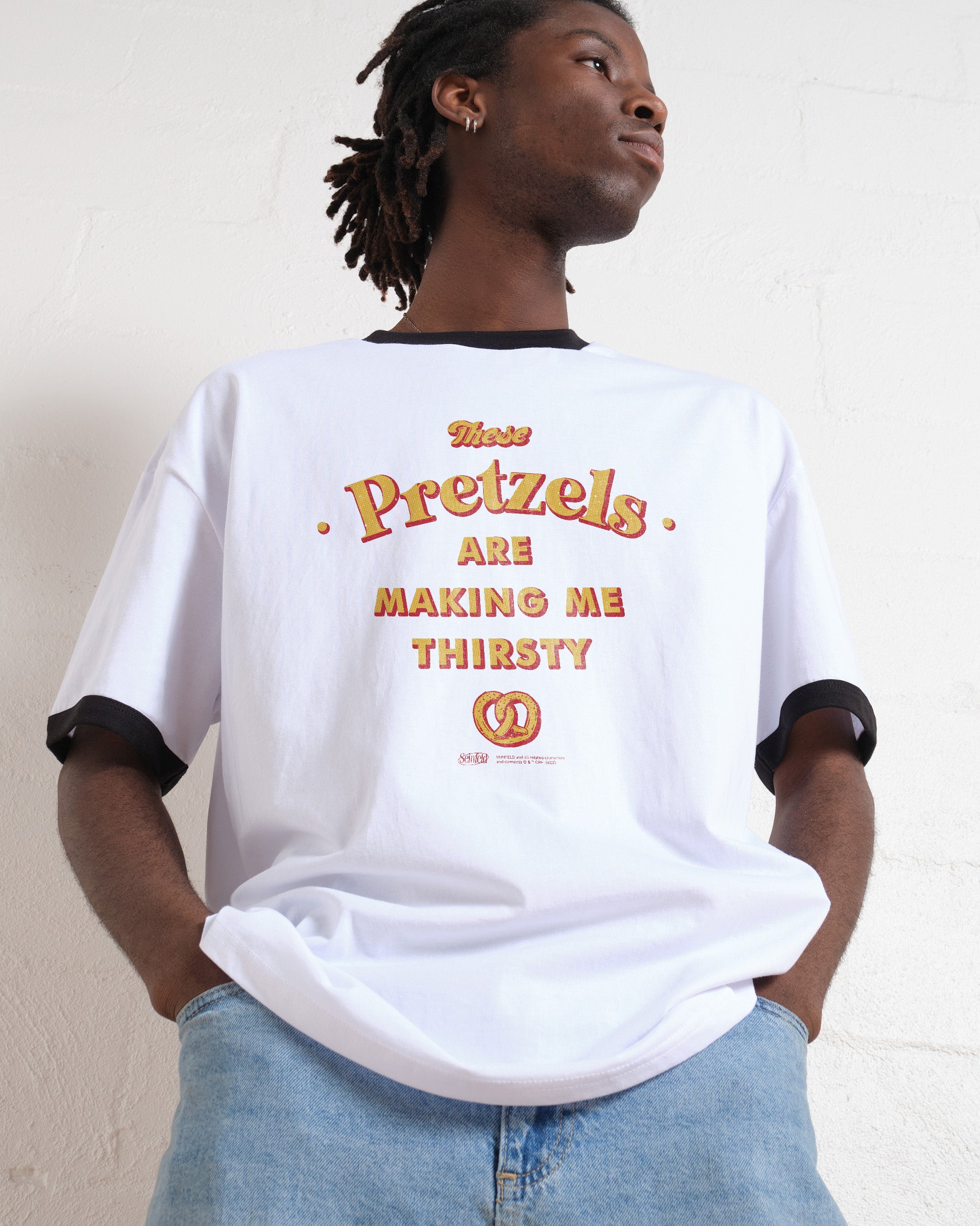 These Pretzels Are Making Me Thirsty T-Shirt Australia Online Black Ringer