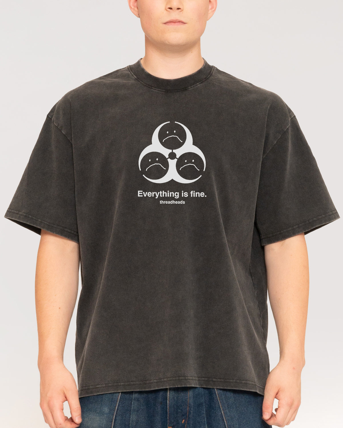 Everything Is Fine Biohazard Oversized Tee