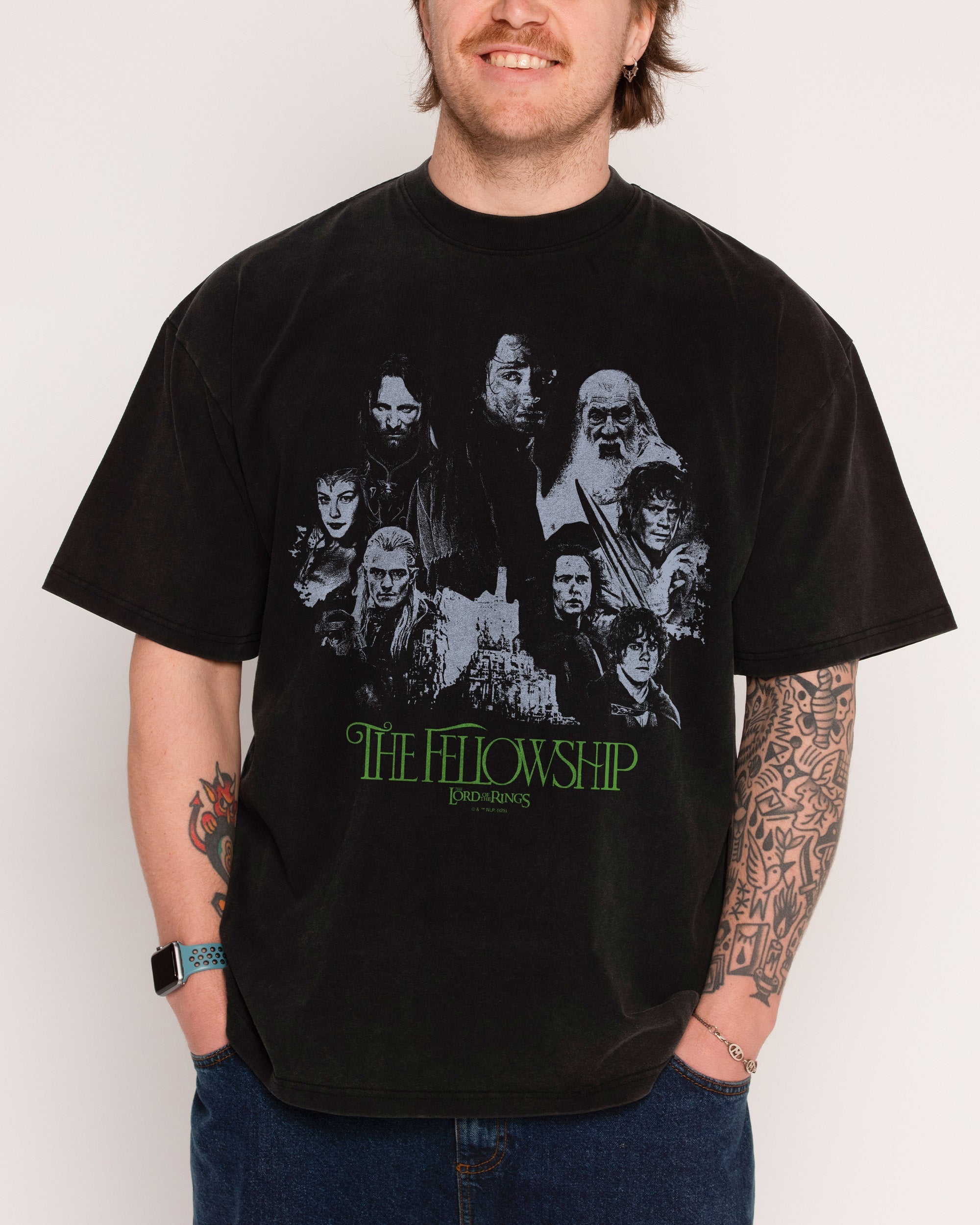 The Fellowship of the Ring Wash Tee Australia Threadheads Online