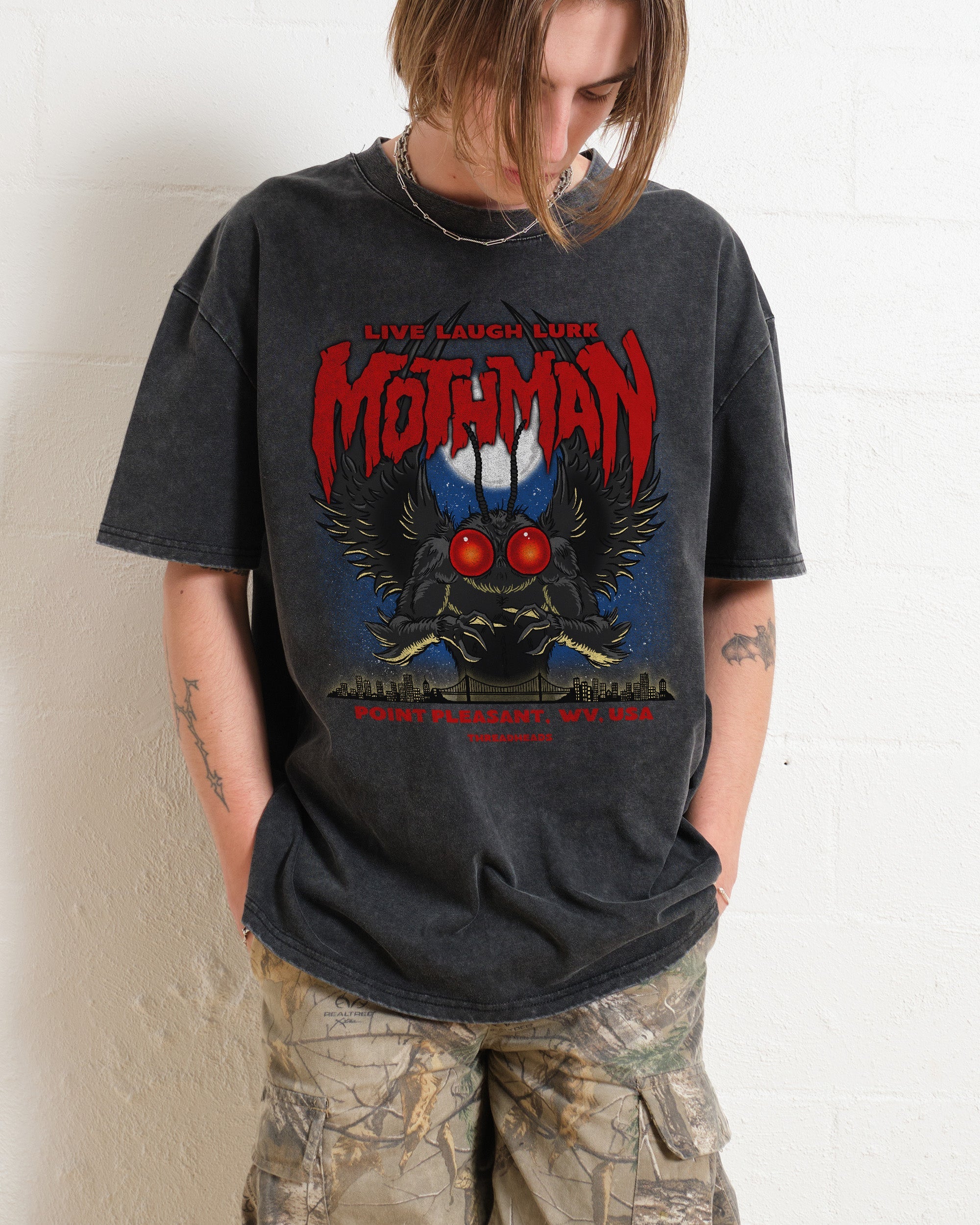 Mothman - Live Laugh Lurk Wash Tee Australia Online