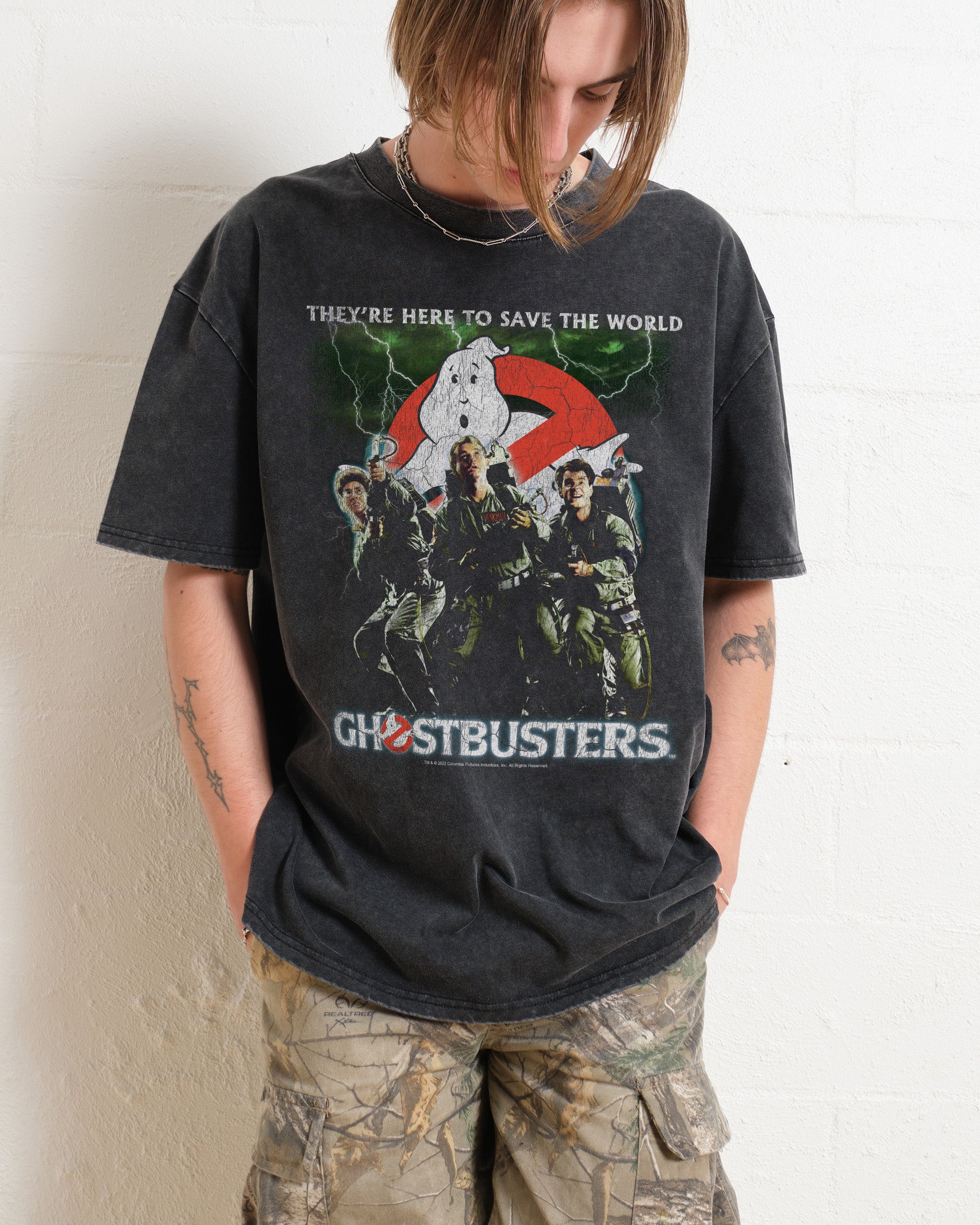 Ghostbusters Here To Save The World Wash Tee Australia Online