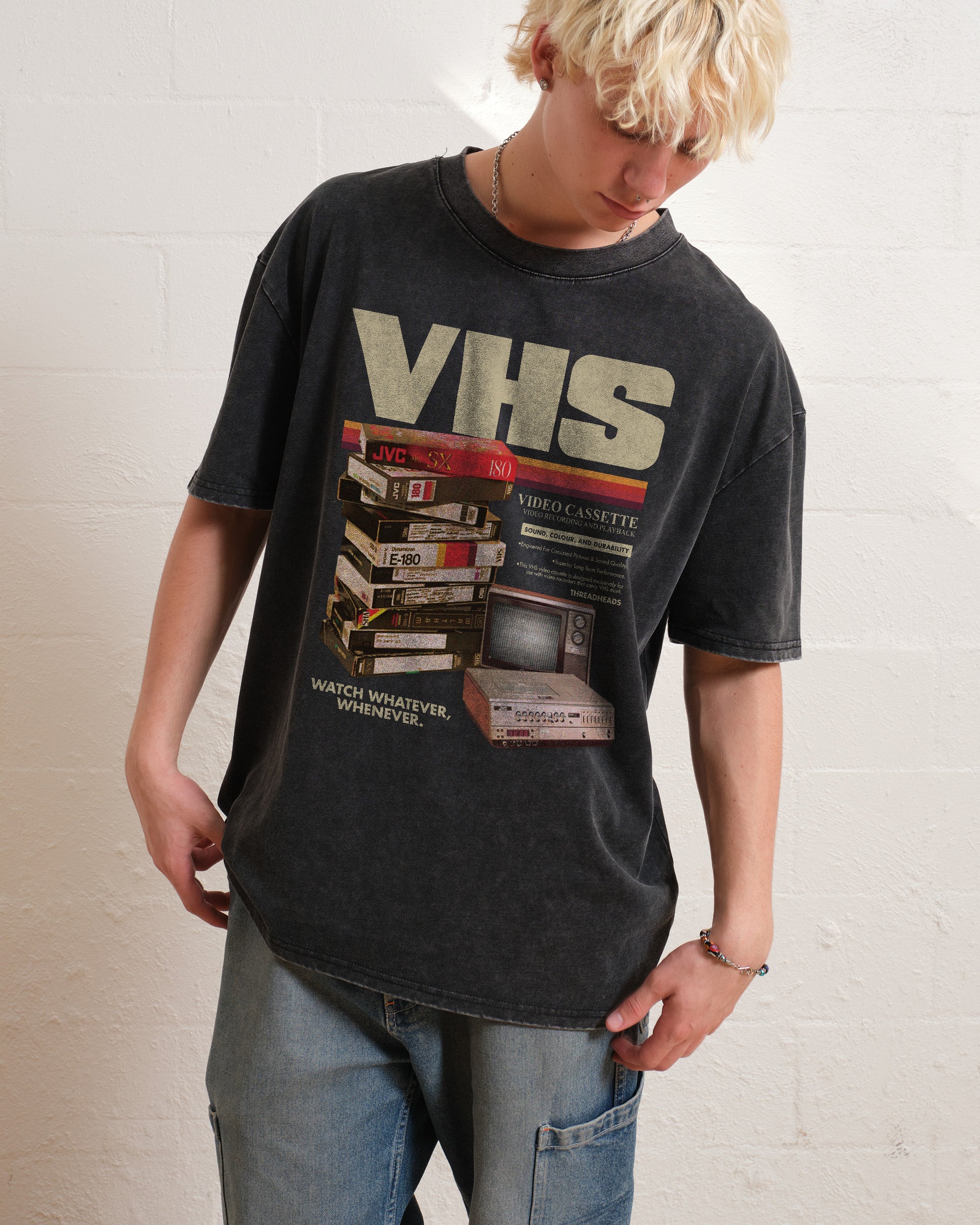 Vintage VHS Tapes Wash Tee Australia Online