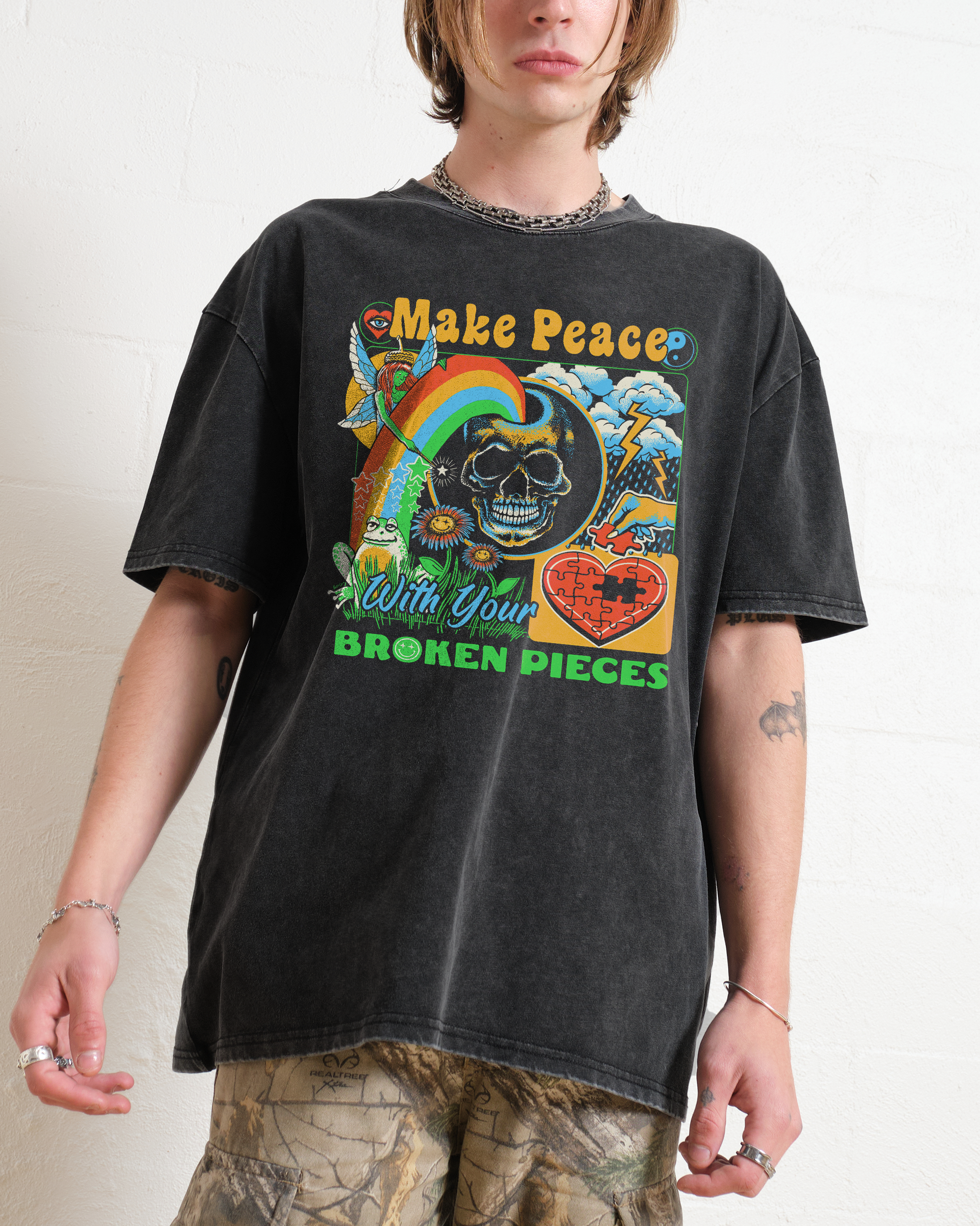 Make Peace Wash Tee Australia Online