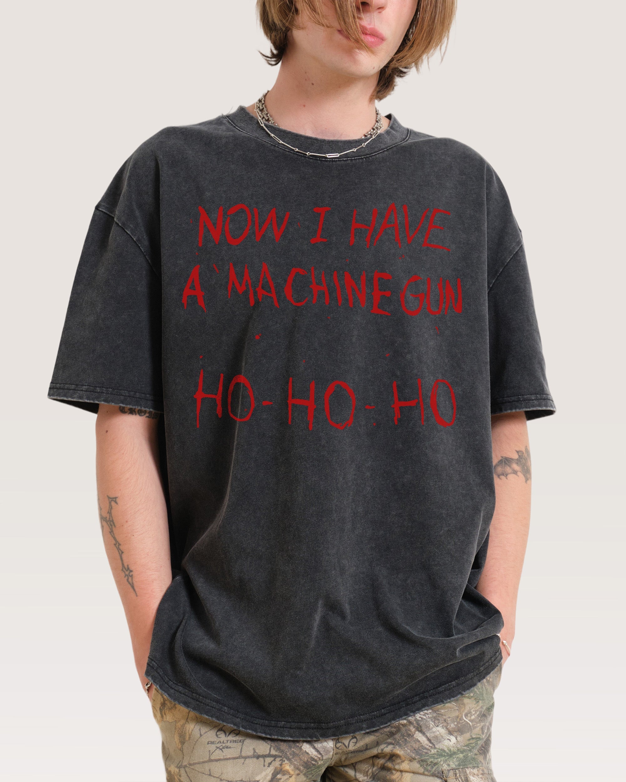 Machine Gun Ho-Ho-Ho Oversized Tee