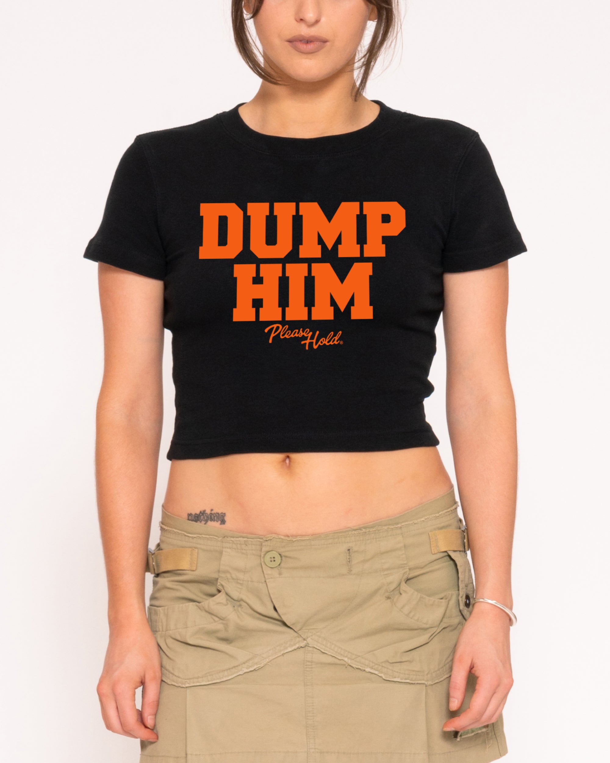 Dump Him Black Baby Tee