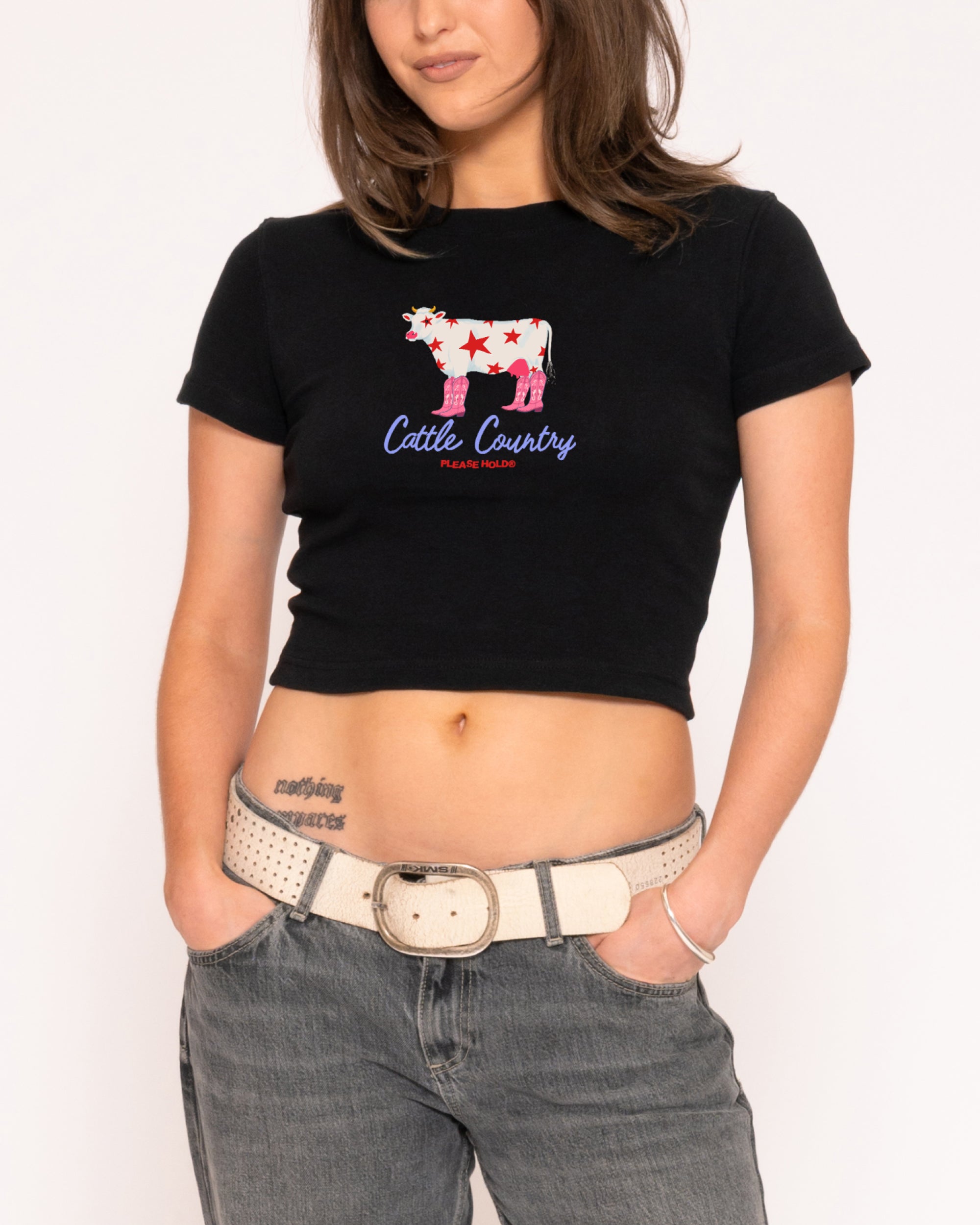 Cattle Country Black Baby Tee