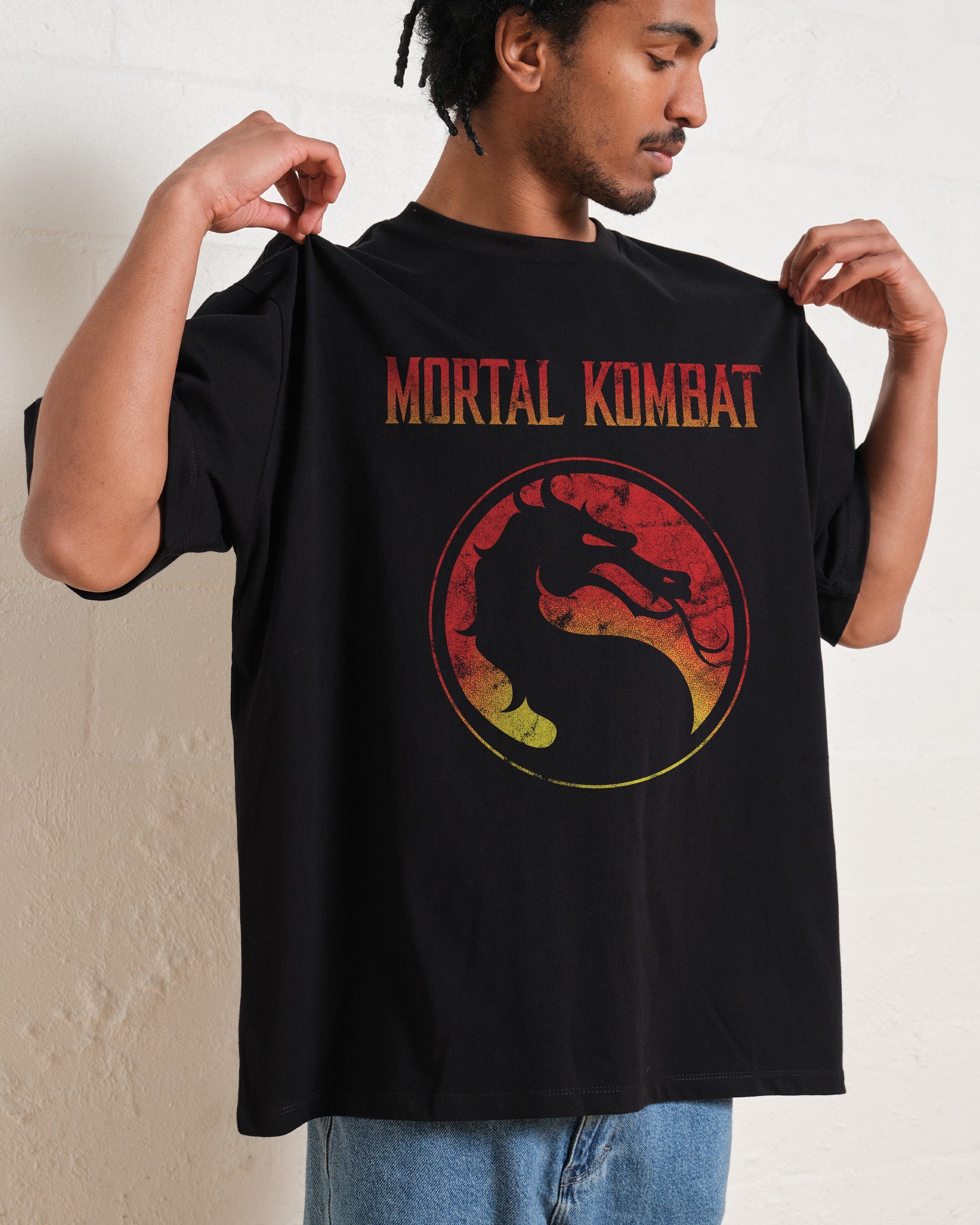 Mortal Kombat Logo Oversized Tee Australia Online Black