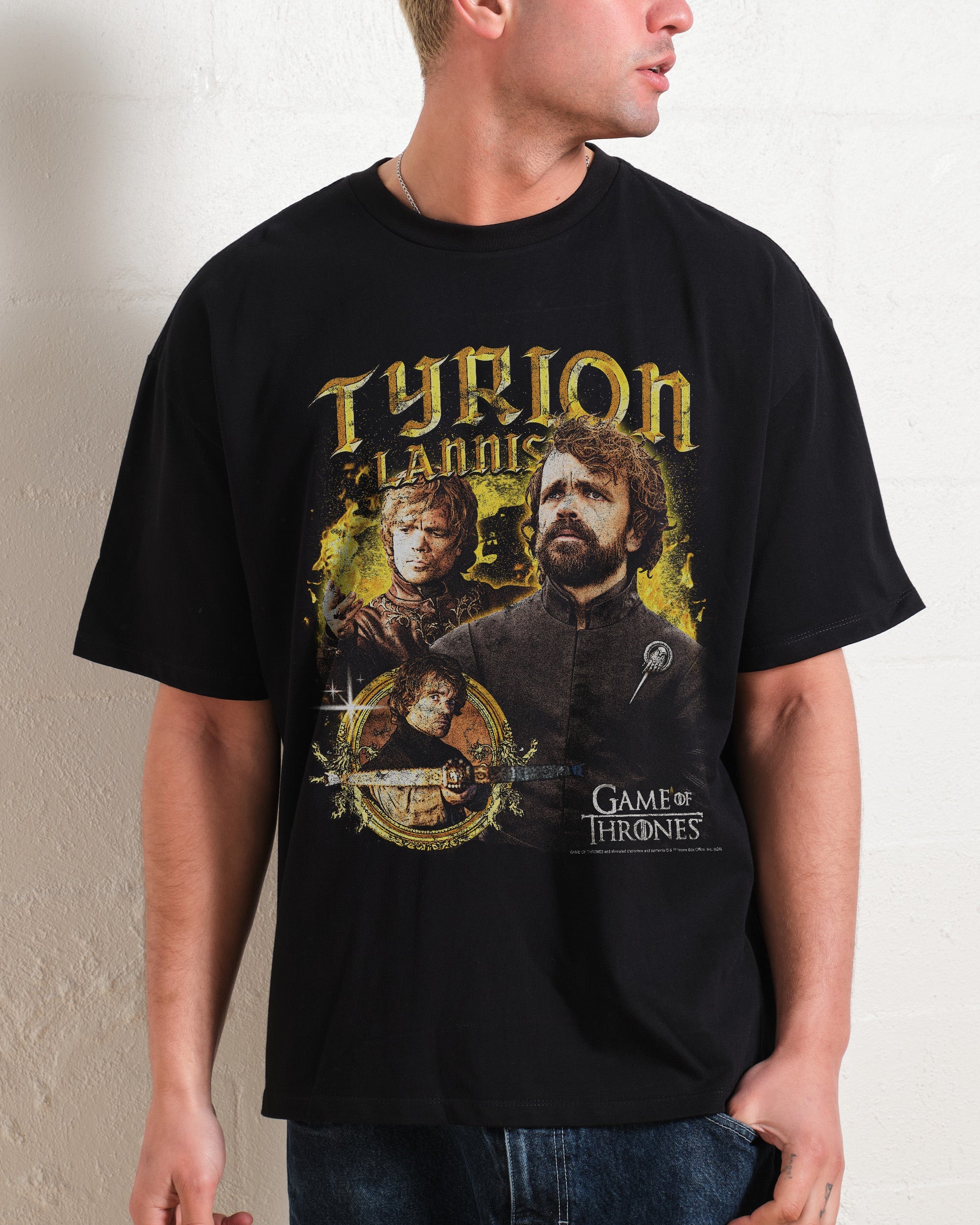 Vintage Tyrion Lannister Oversized Tee Australia Online Black