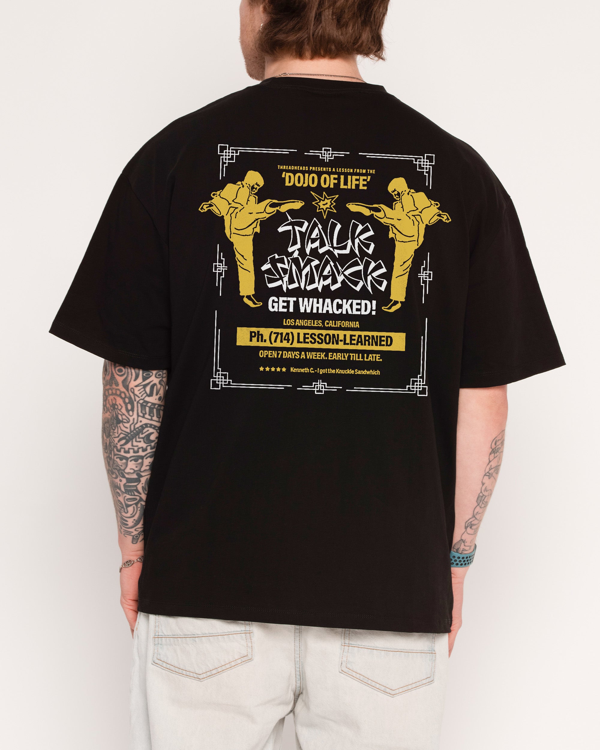 Talk Smack Black Oversized Tee