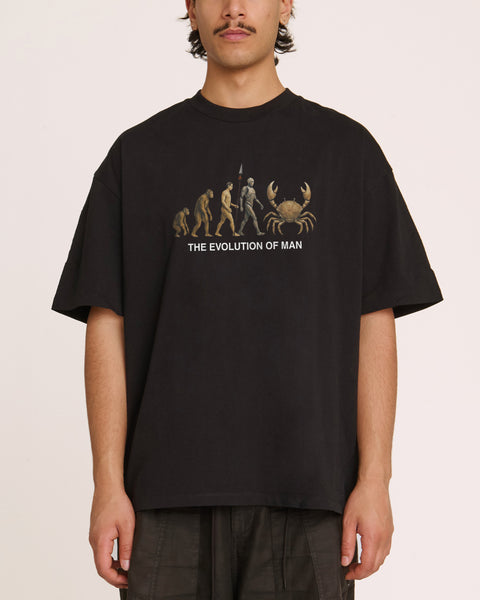 Evolution Of Man Oversized Tee | Funny Graphic Oversized Tee