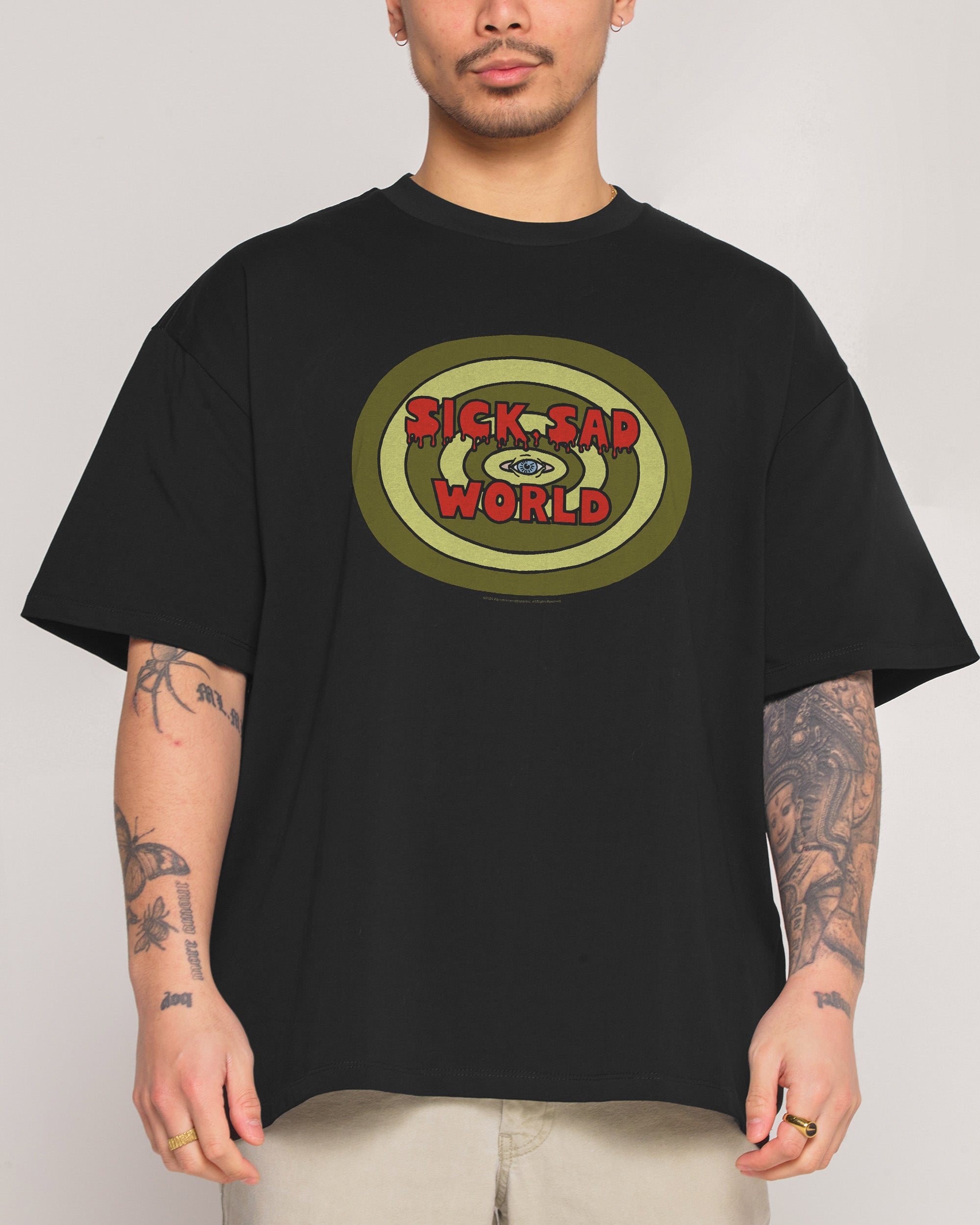 Sick Sad World Black Oversized Tee