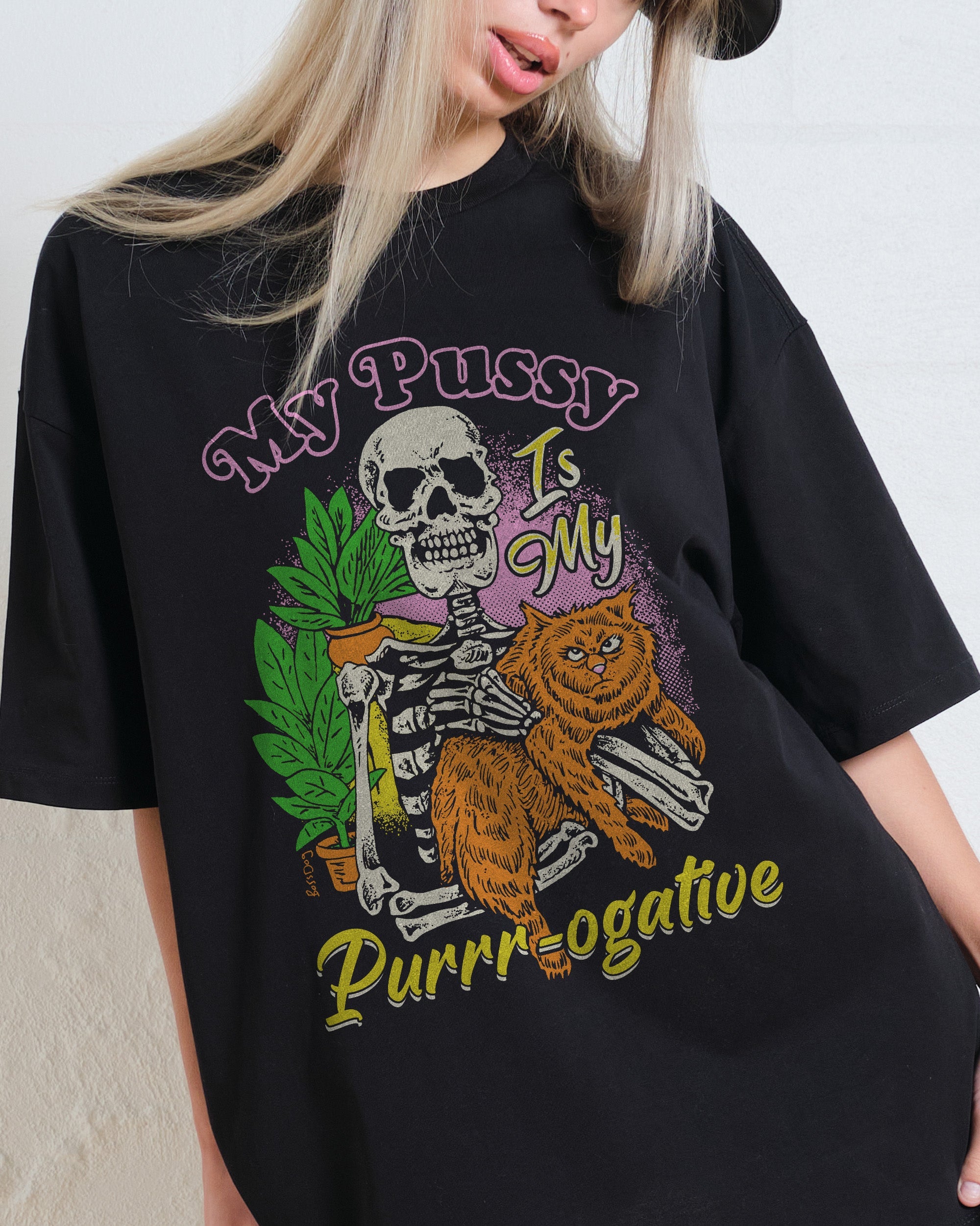 My Pussy Oversized Tee Australia Online Black