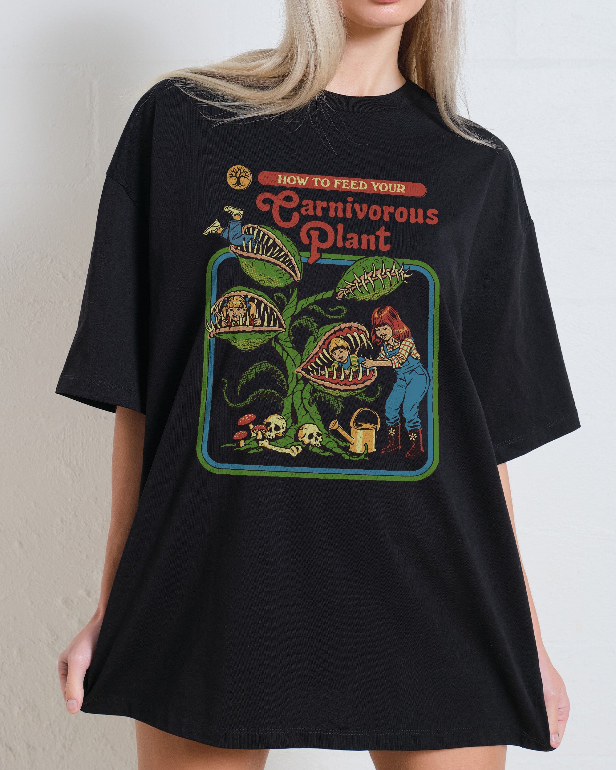 Carnivorous Plant Oversized Tee Australia Online Black