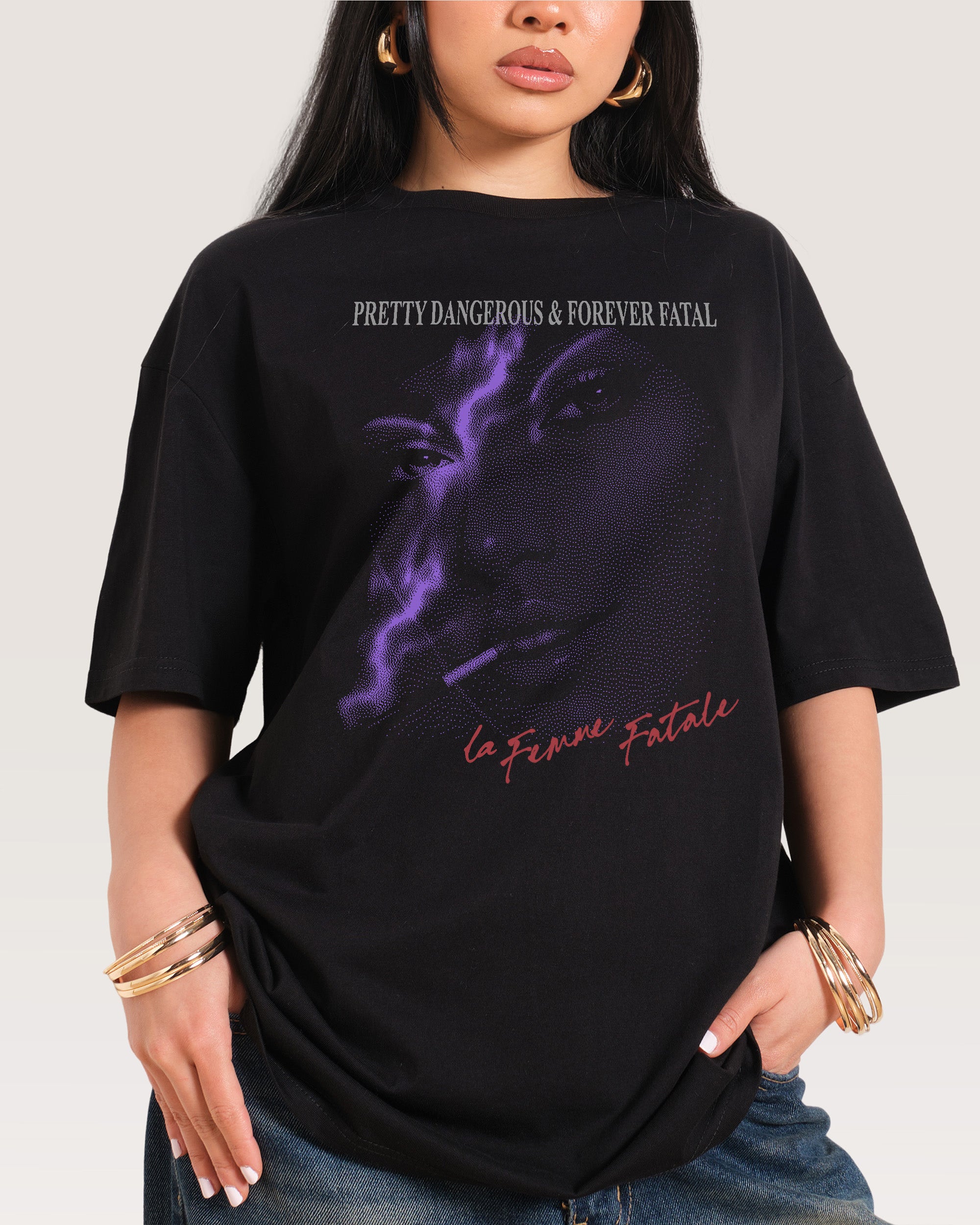 La Femme Fatale Black T-Shirt