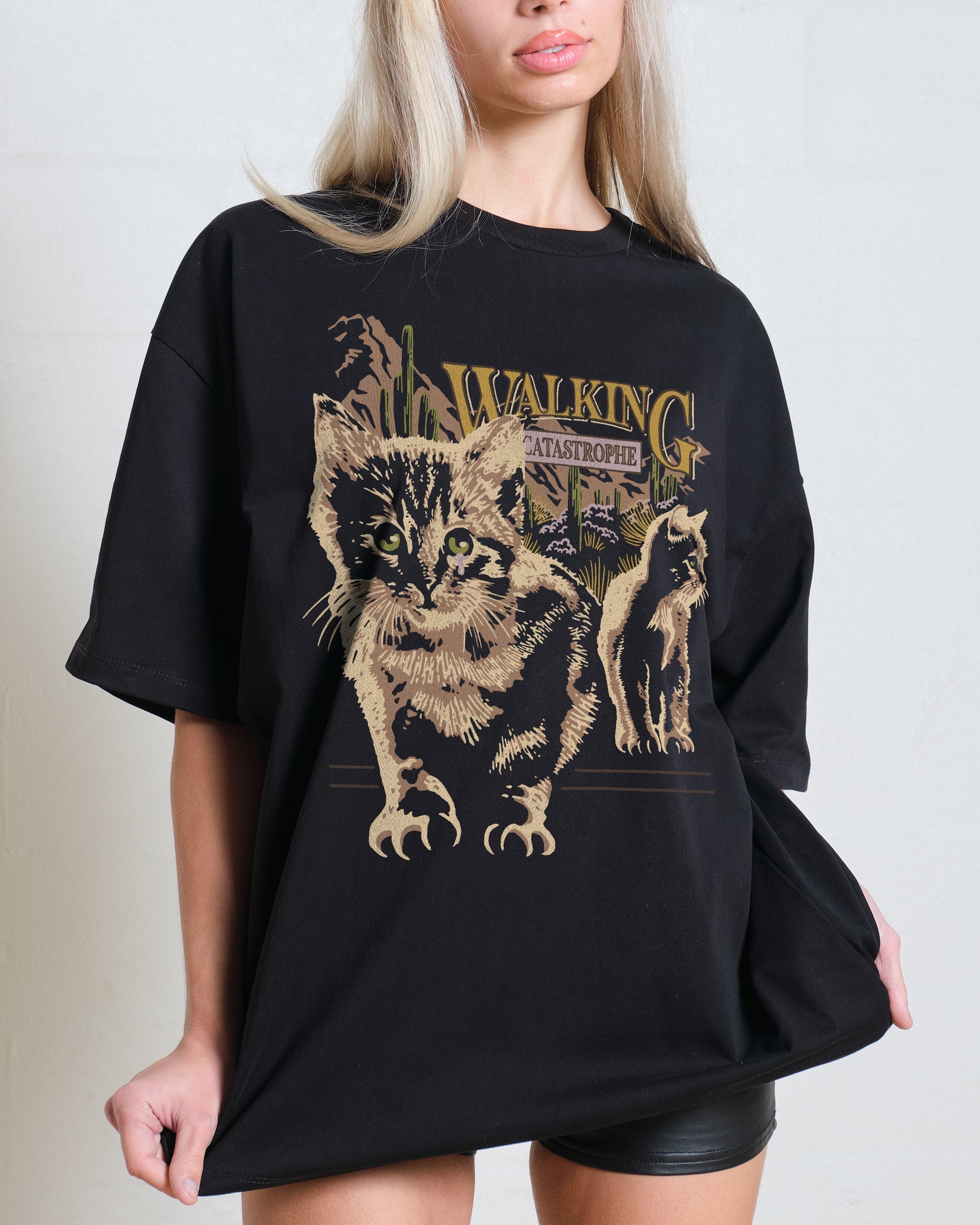 Walking Catastrophe Oversized Tee Australia Online Black