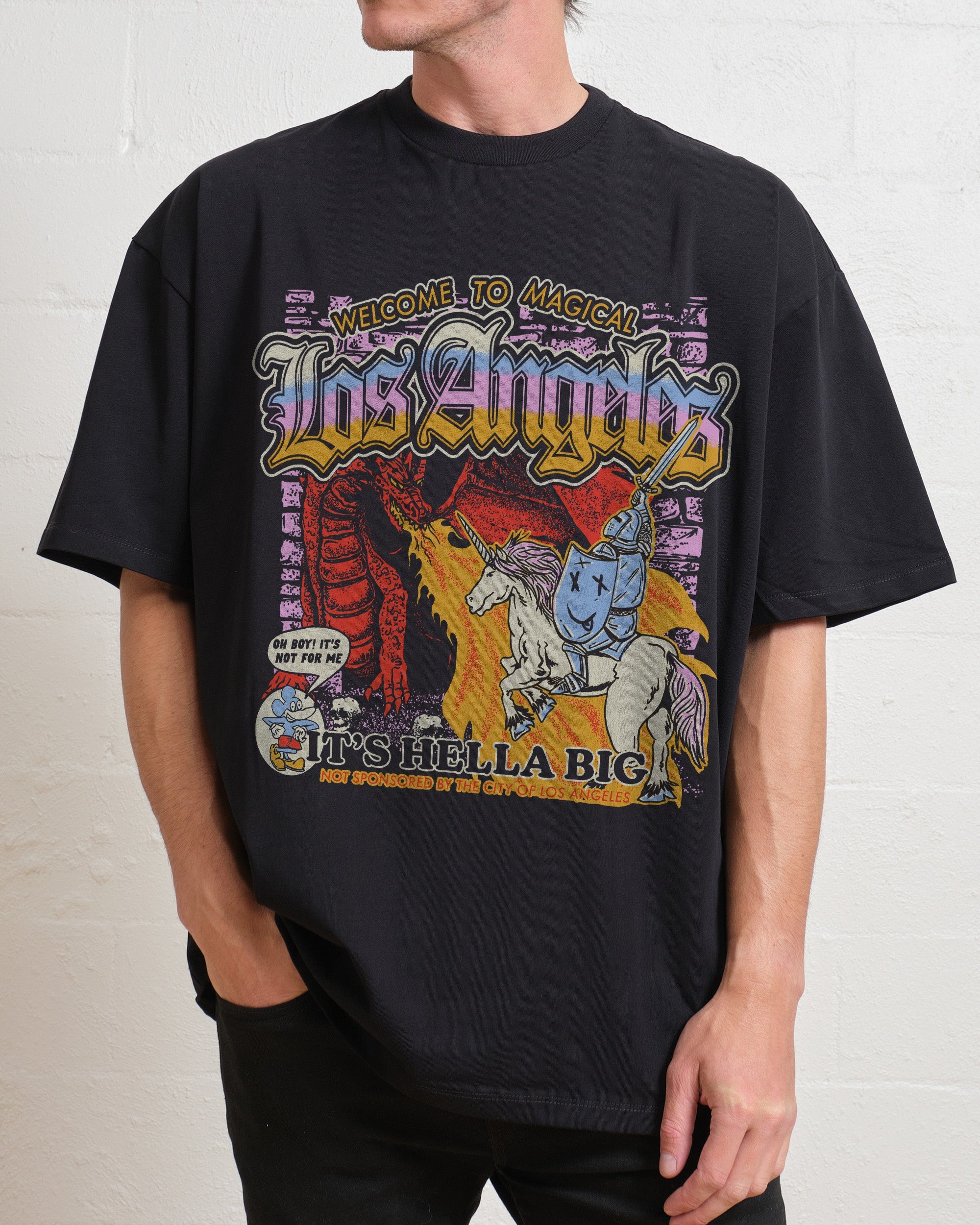 Magical Los Angeles Oversized Tee Australia Online Black