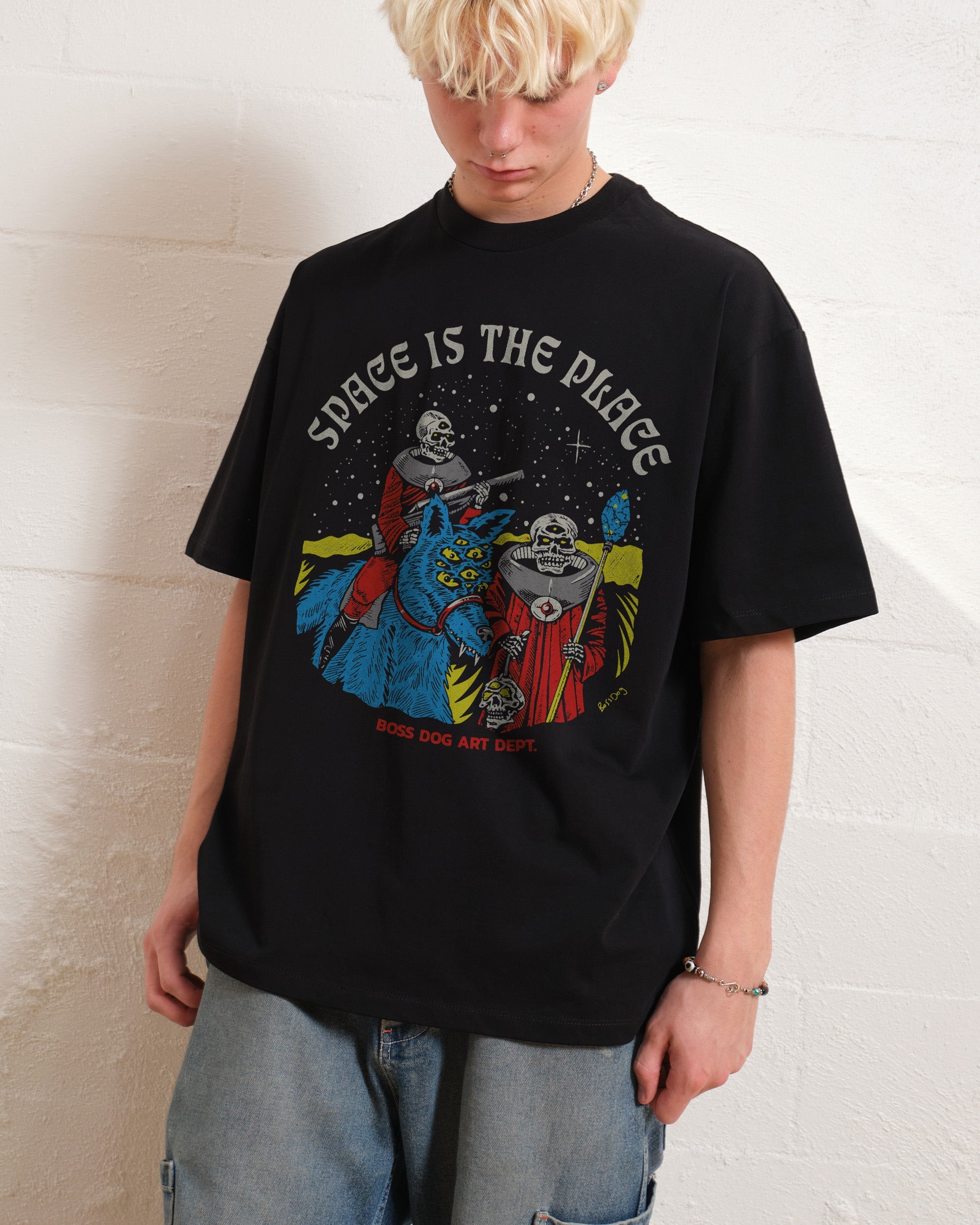 Space Is The Place Oversized Tee Australia Online Black