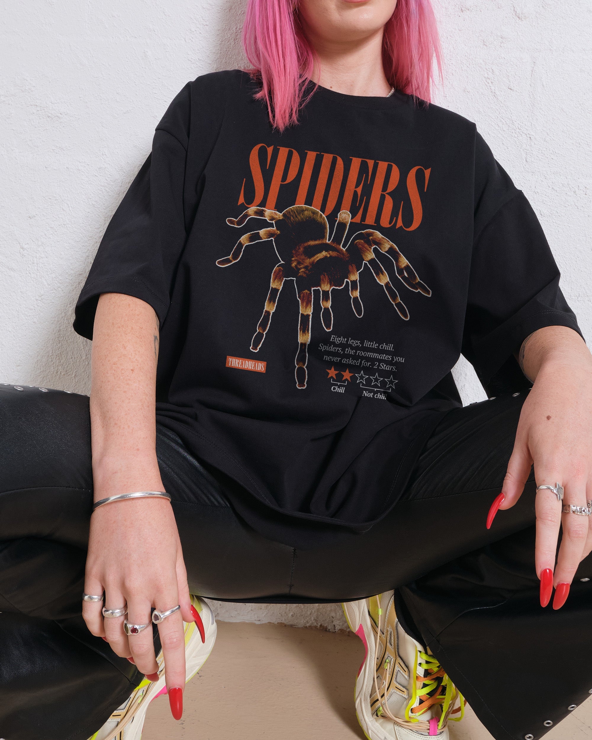 Spiders: A Review Oversized Tee Australia Online Black