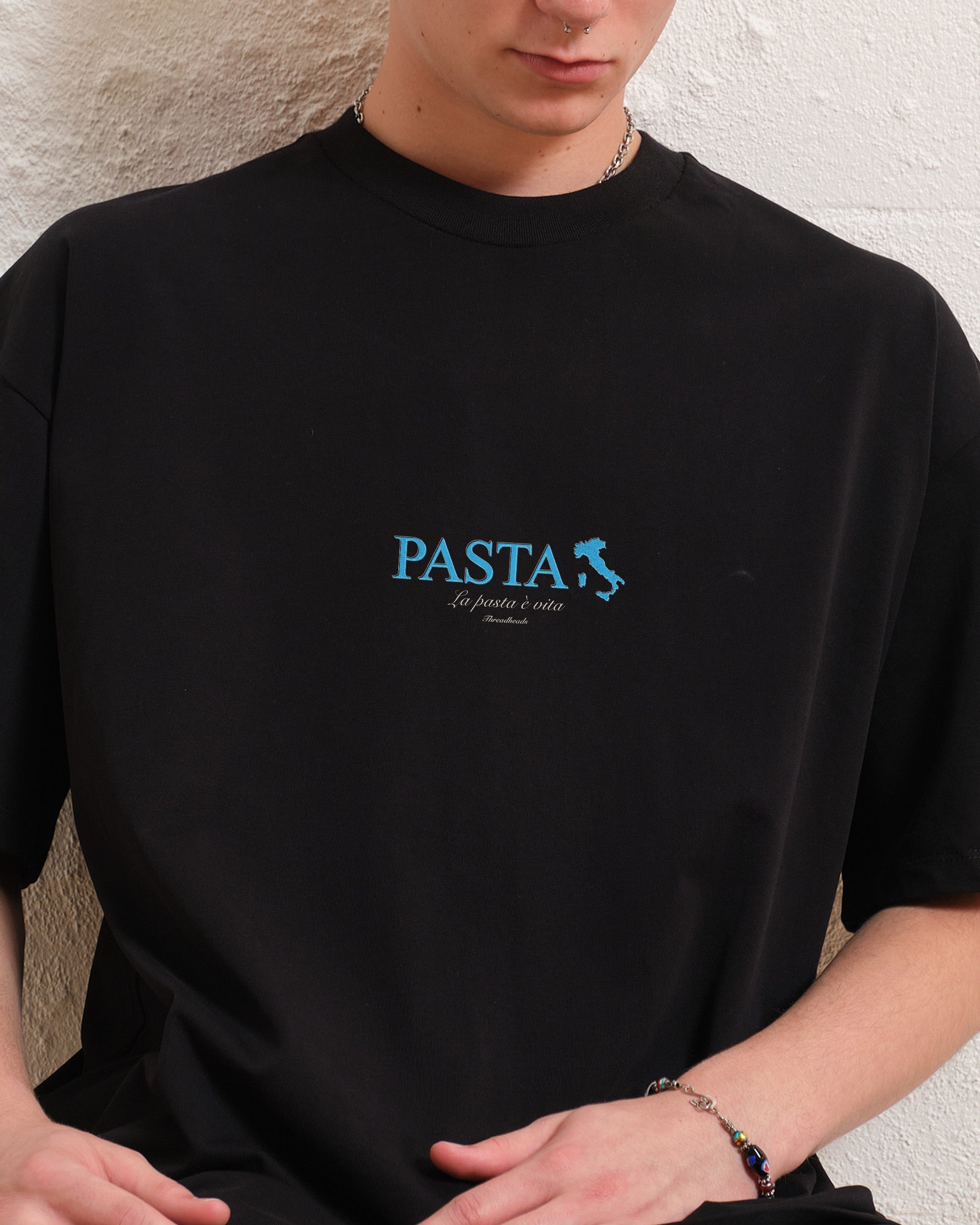 Pasta Is Life Oversized Tee Australia Online Black