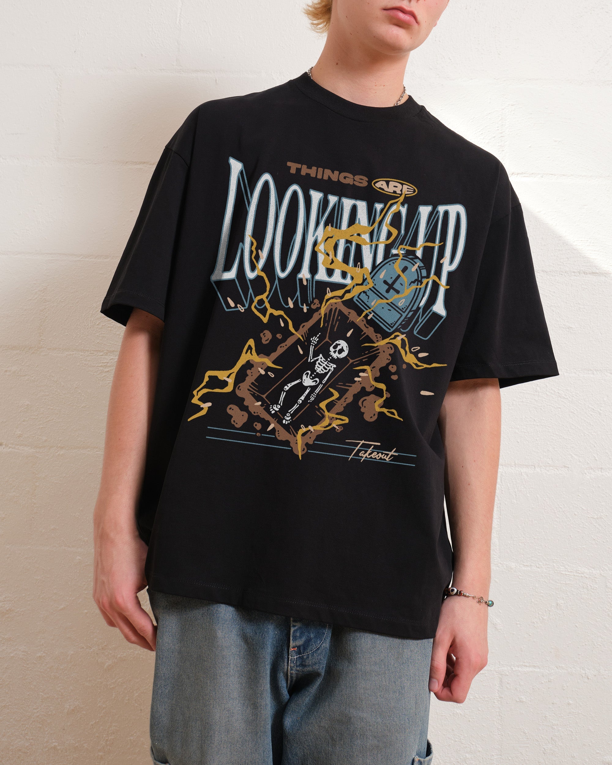 Things Are Looking Up Oversized Tee Australia Online Black