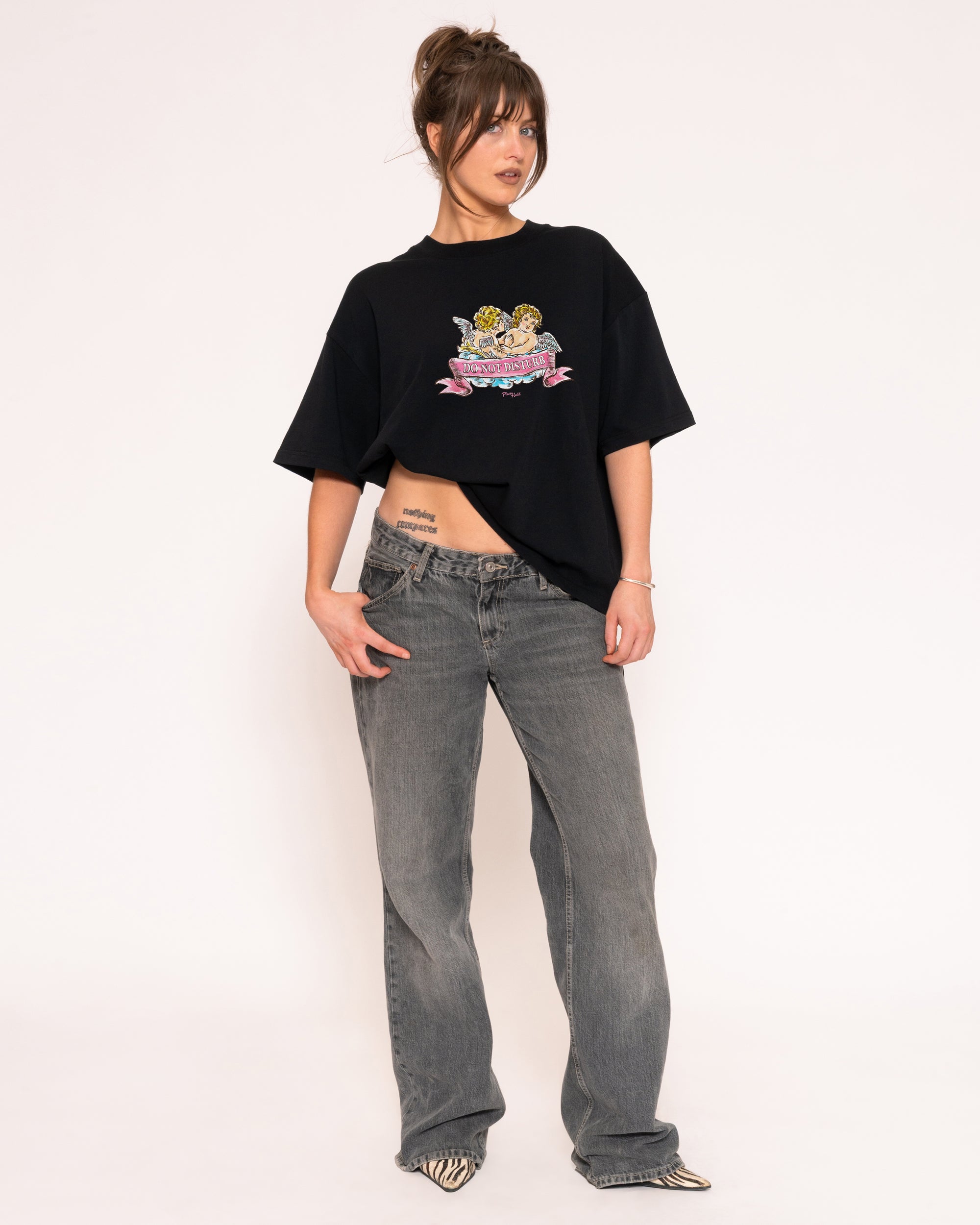 Do Not Disturb Boxy Crop Tee