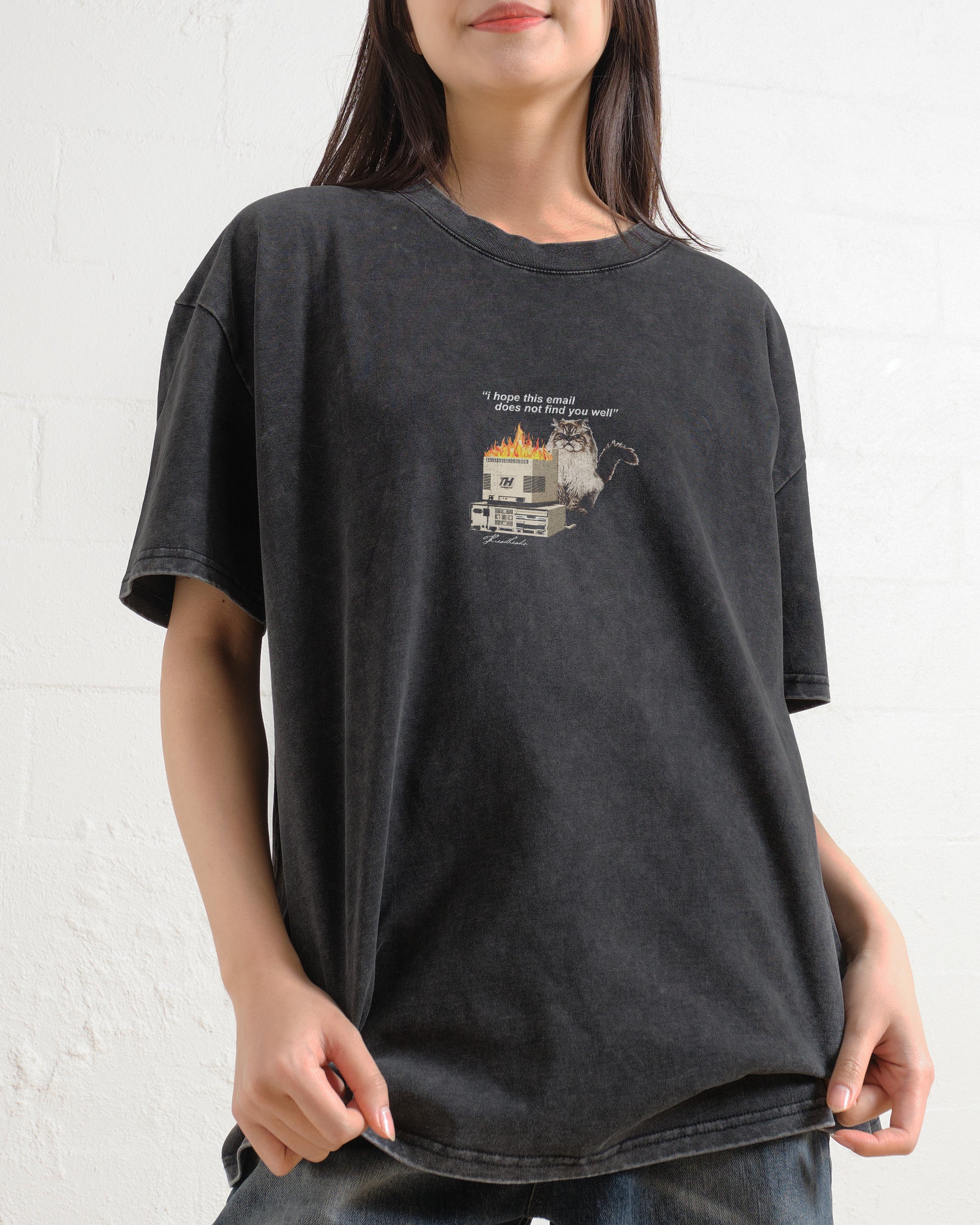 I Hope This Email Wash Tee Australia Online Black Stone