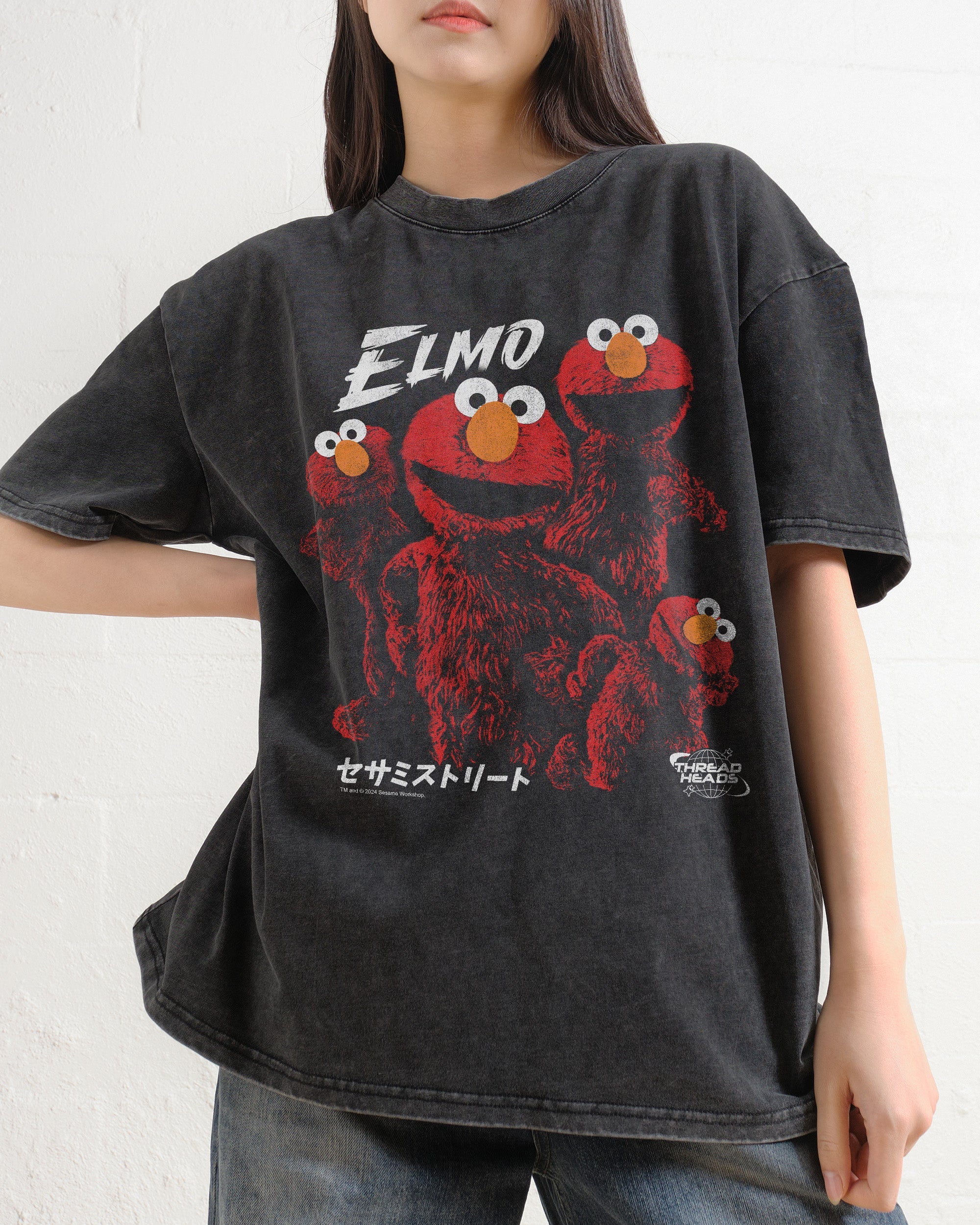 Tokyo Elmo Wash Tee Australia Online Black Stone