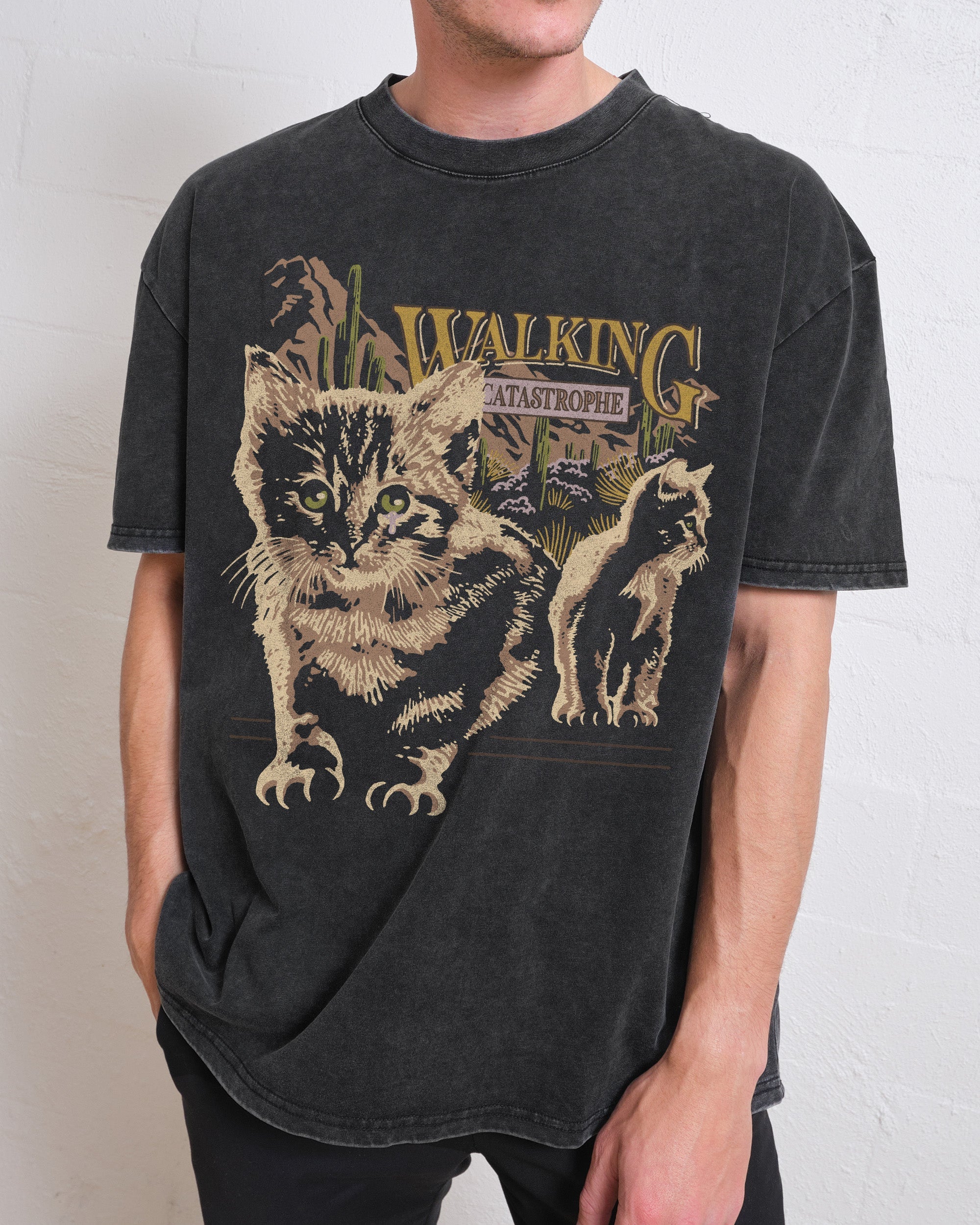 Walking Catastrophe Wash Tee Australia Online Black Stone