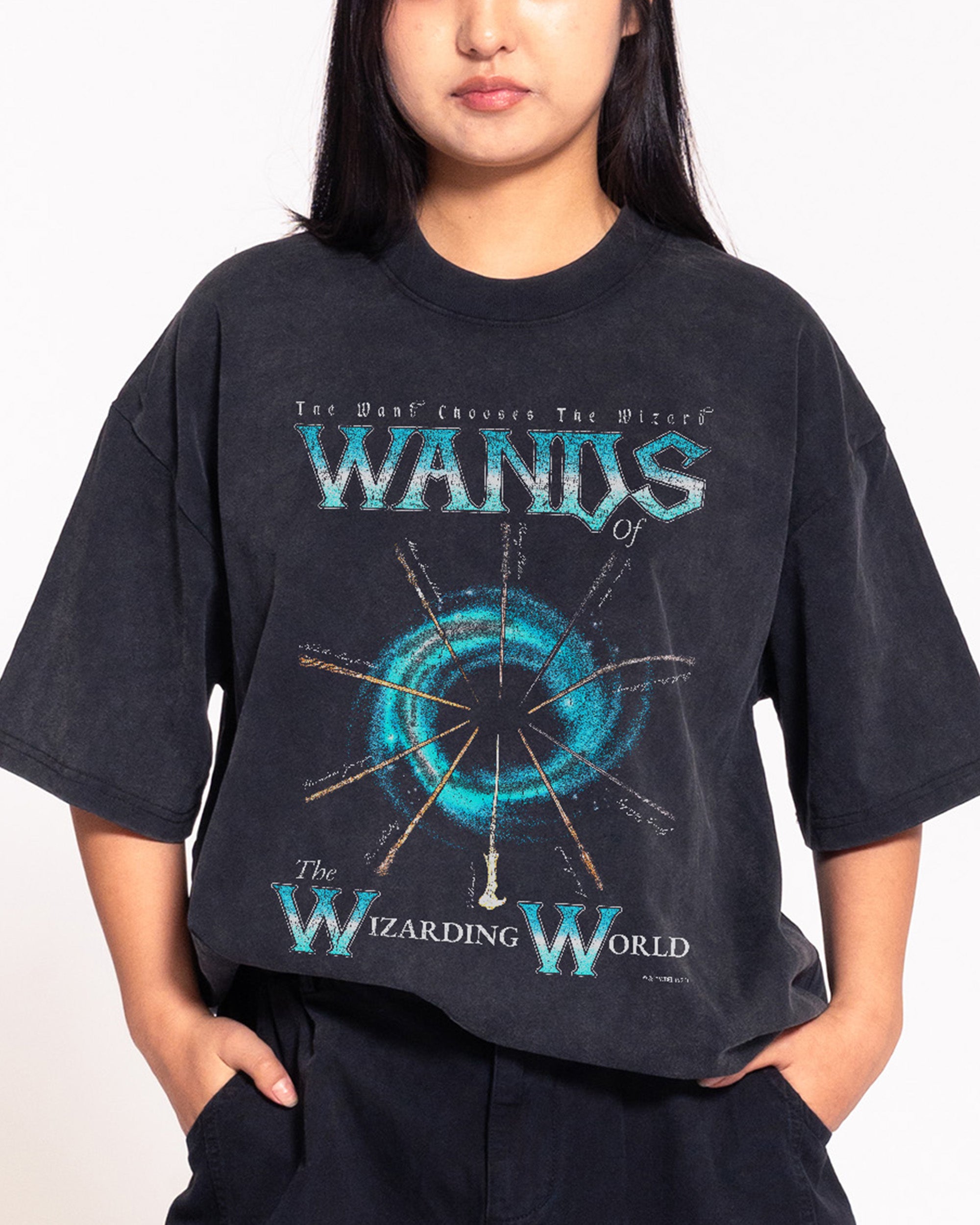 Wands Black Oversized Tee