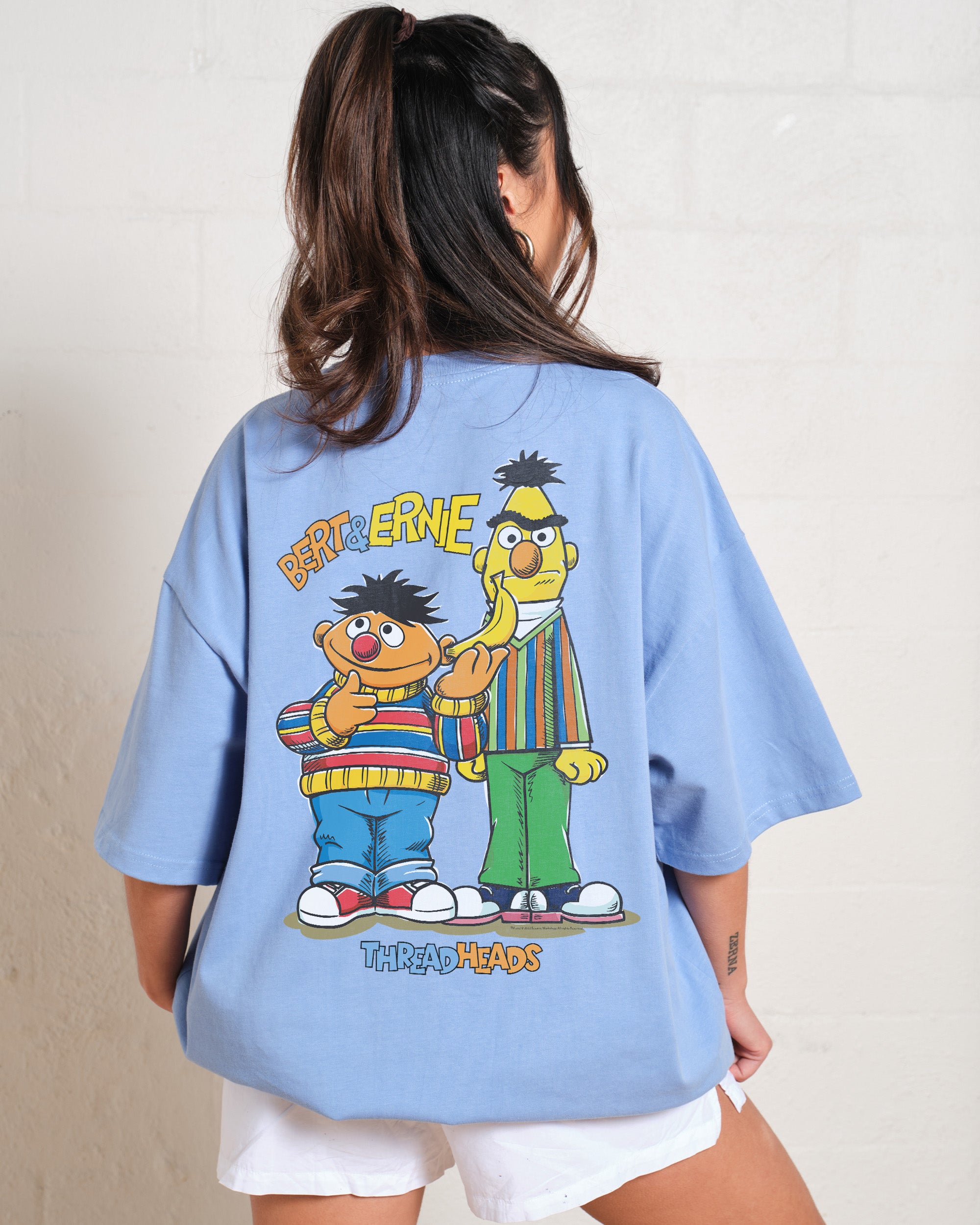 Bert And Ernie Driving Me Bananas Oversized Tee