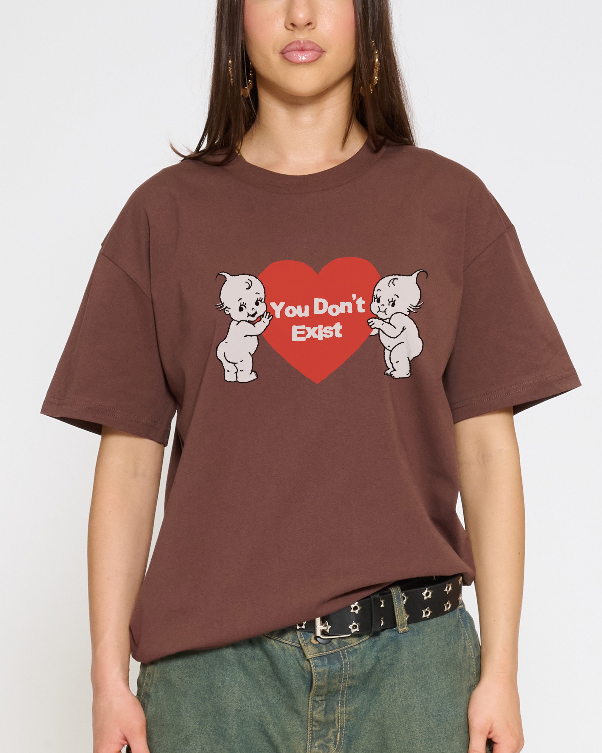 You Don’t Exist Brown T-Shirt