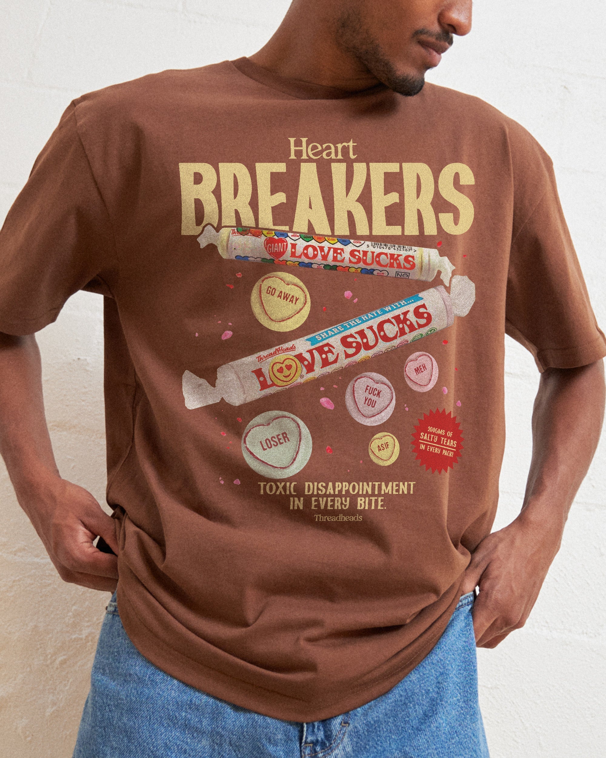 Heart Breakers T-Shirt Australia Online Brown