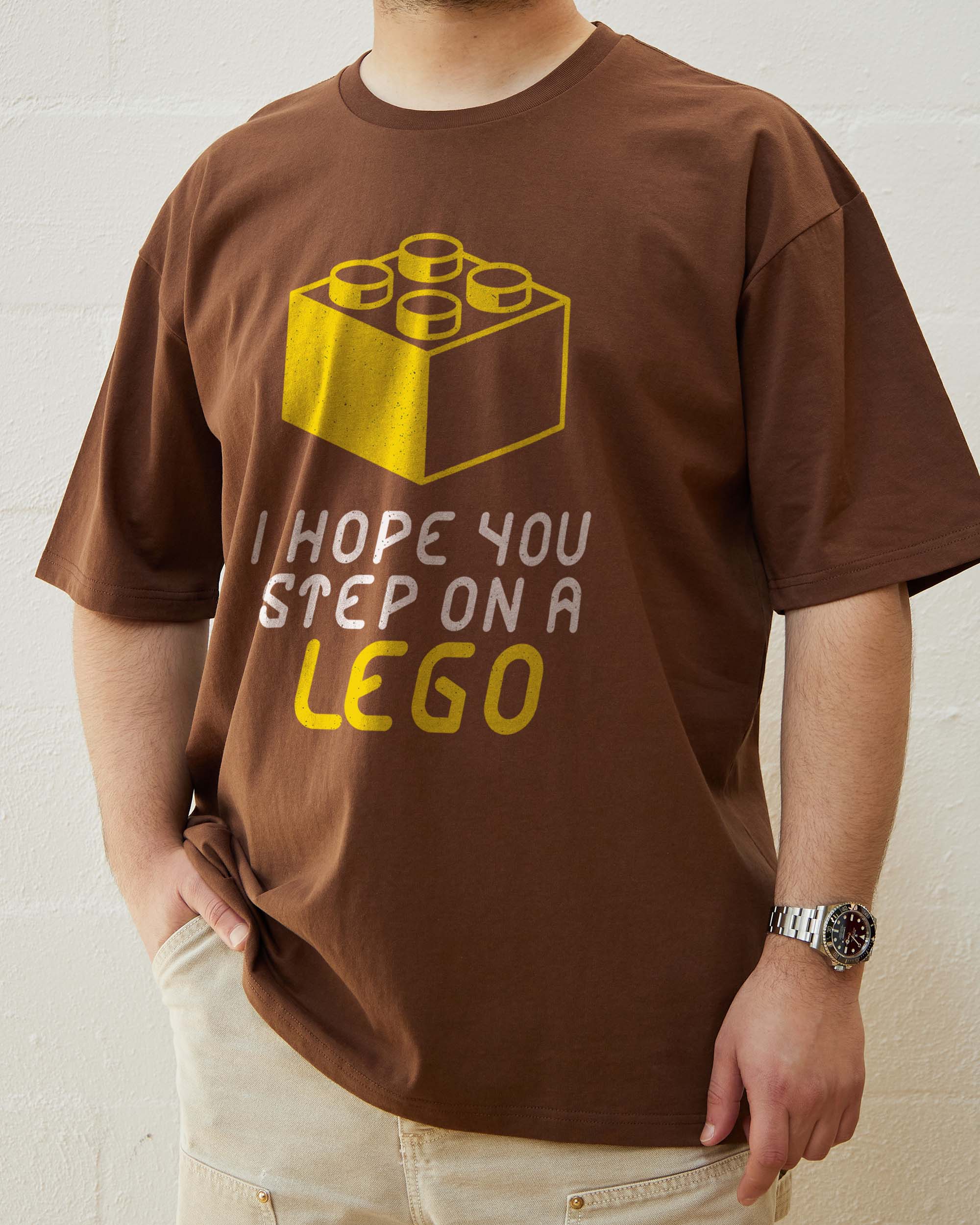Step On A Lego T-Shirt Australia Online Brown