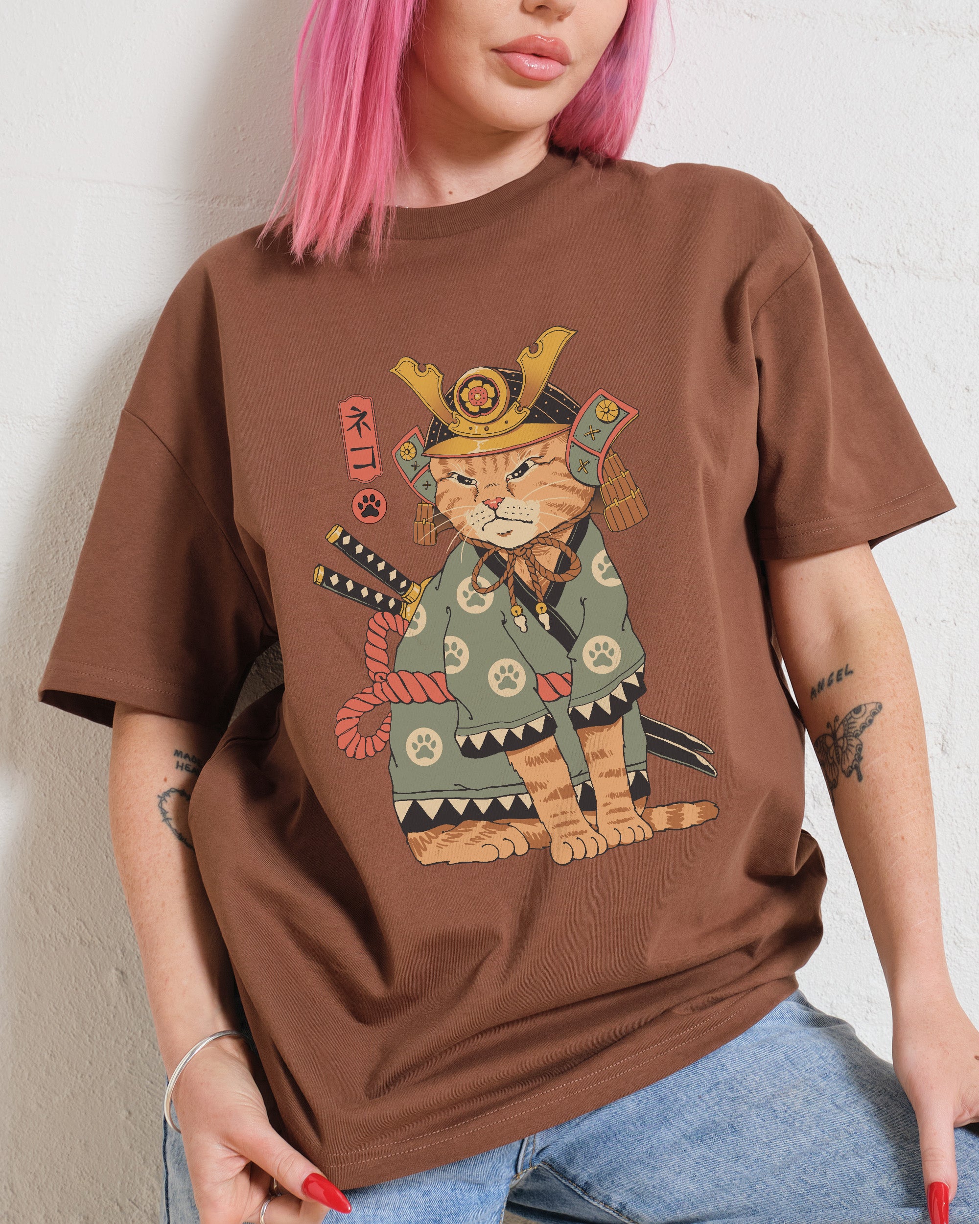 Neko Samurai T-Shirt Australia Online