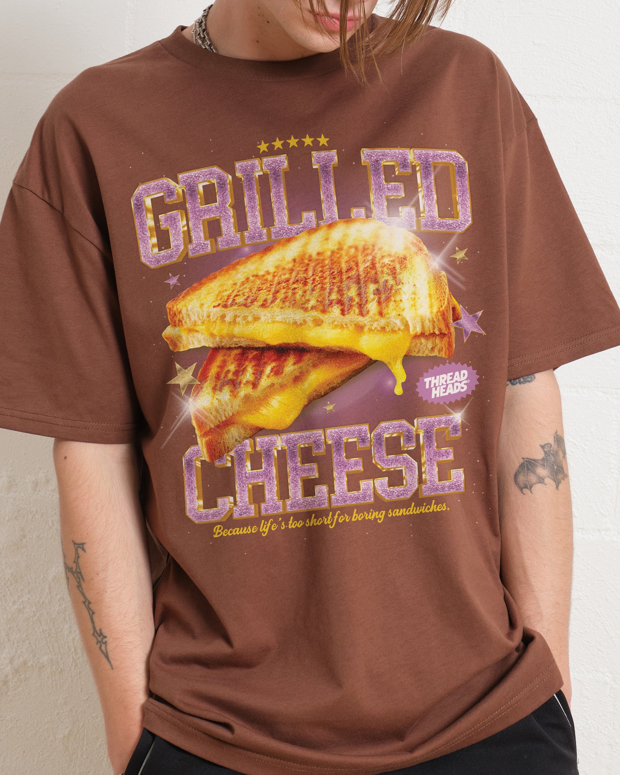 Grilled Cheese T-Shirt Australia Online Brown