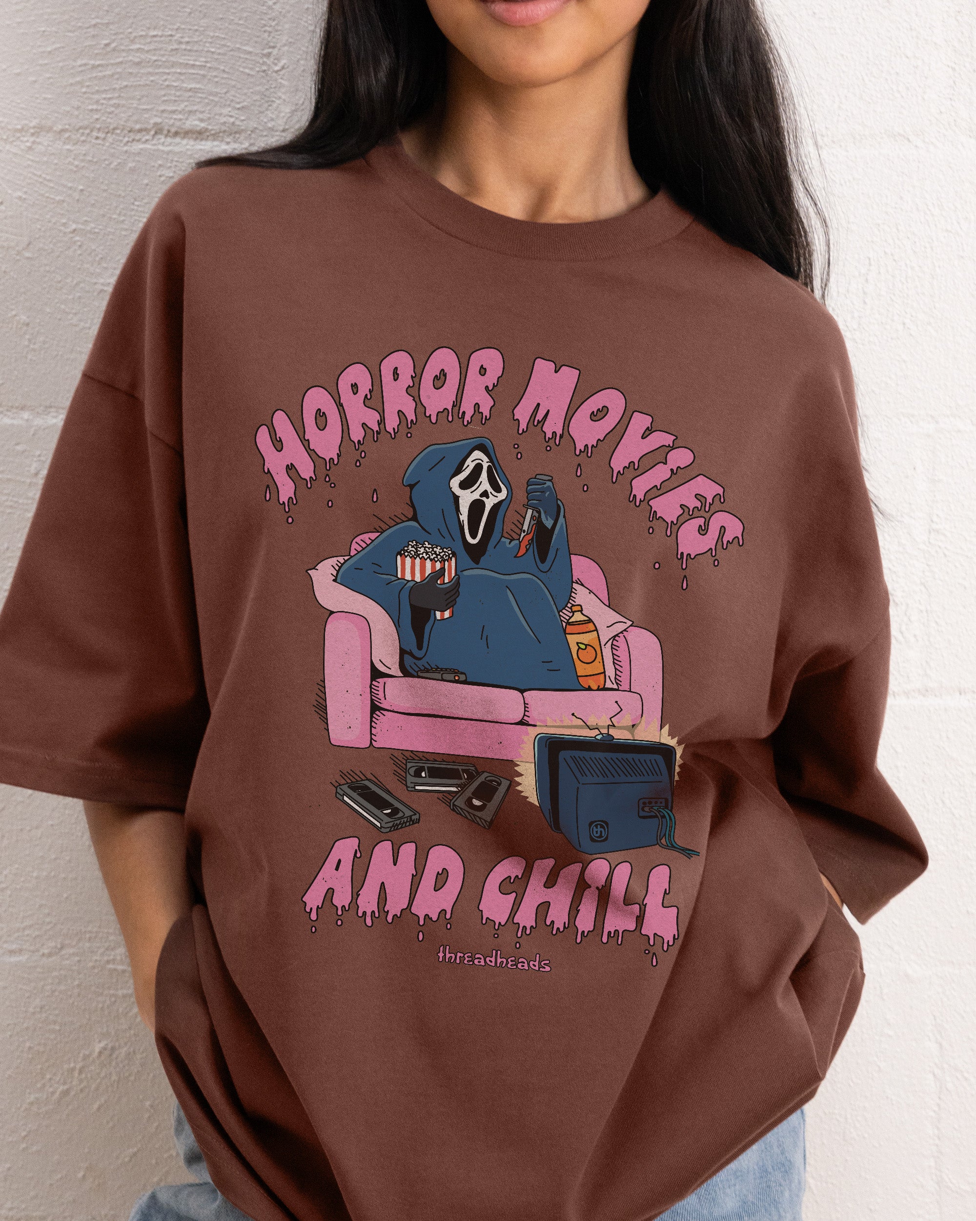 Horror Movies And Chill Oversized Tee