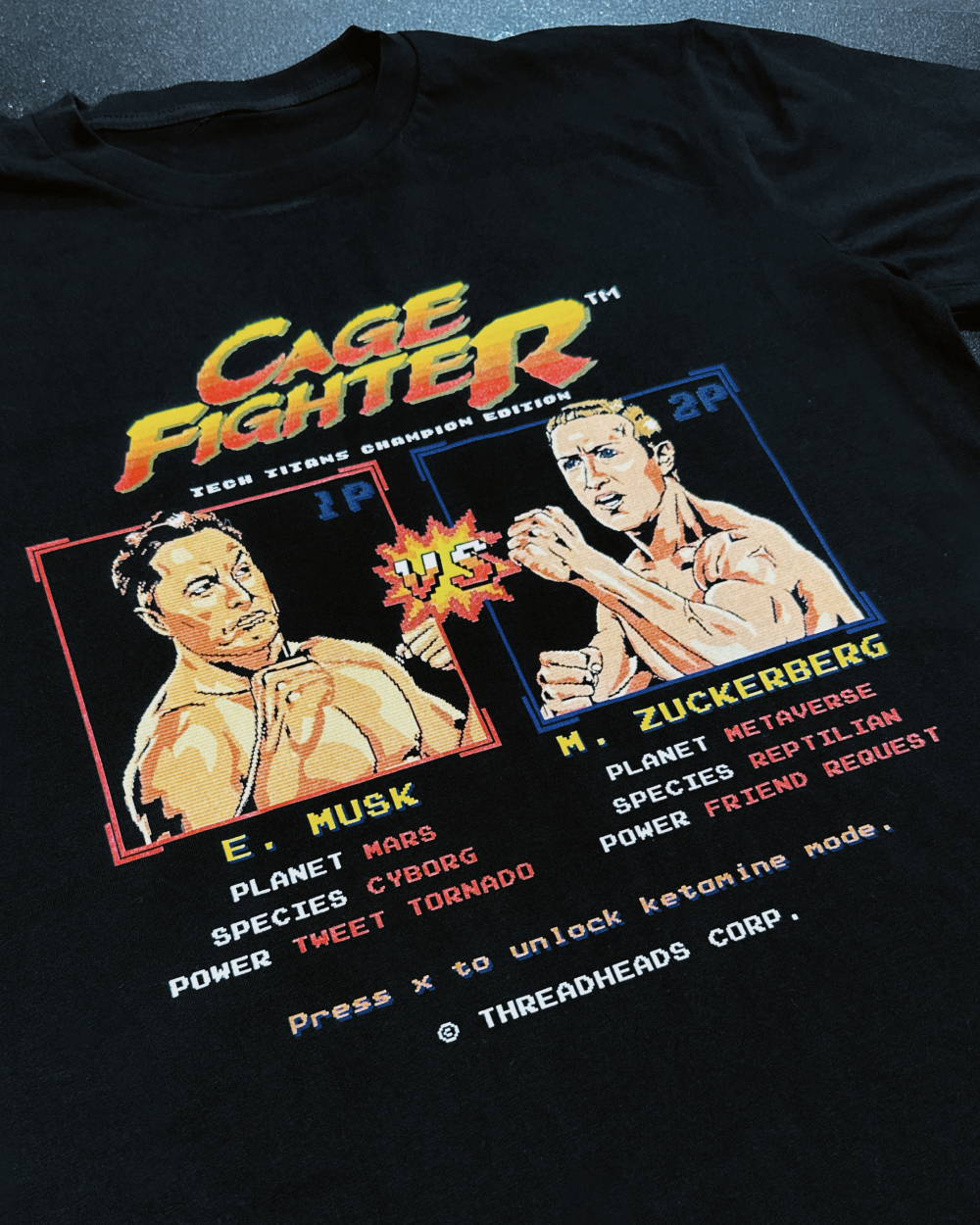 Cage Fighter - Elon vs Zuckerberg T-Shirt Australia Online