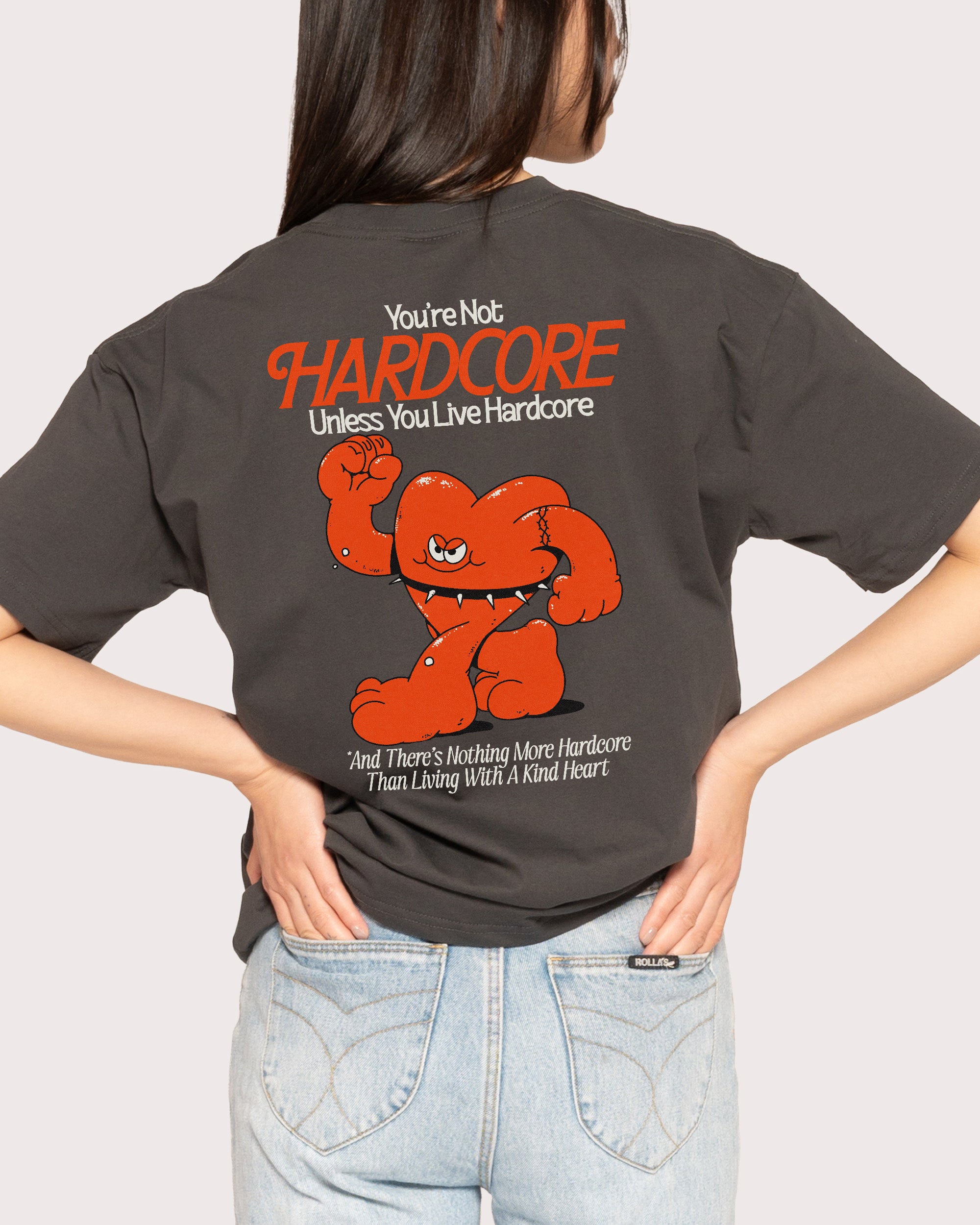 Hardcore Heartcore Charcoal T-Shirt