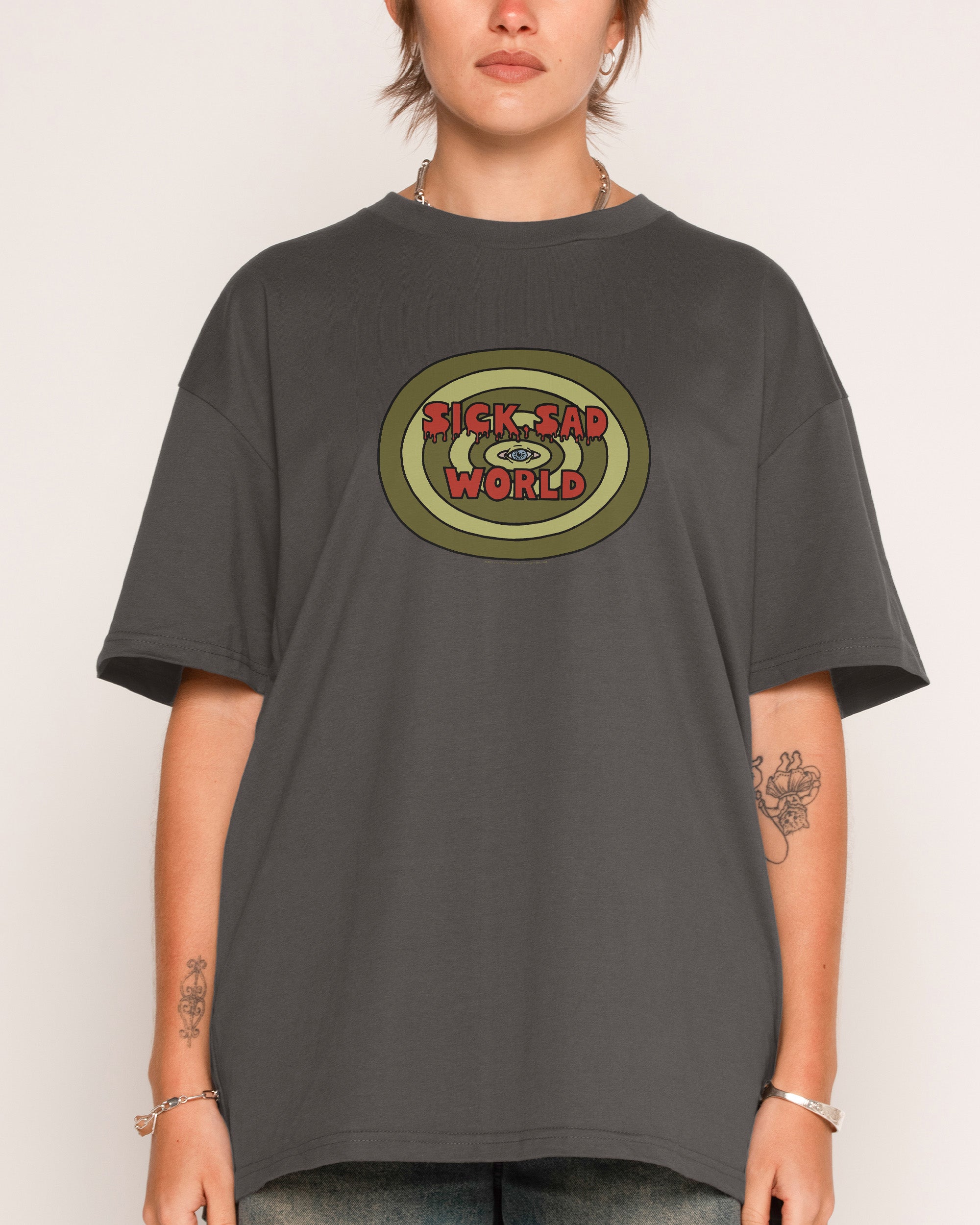 Sick Sad World Charcoal T-Shirt