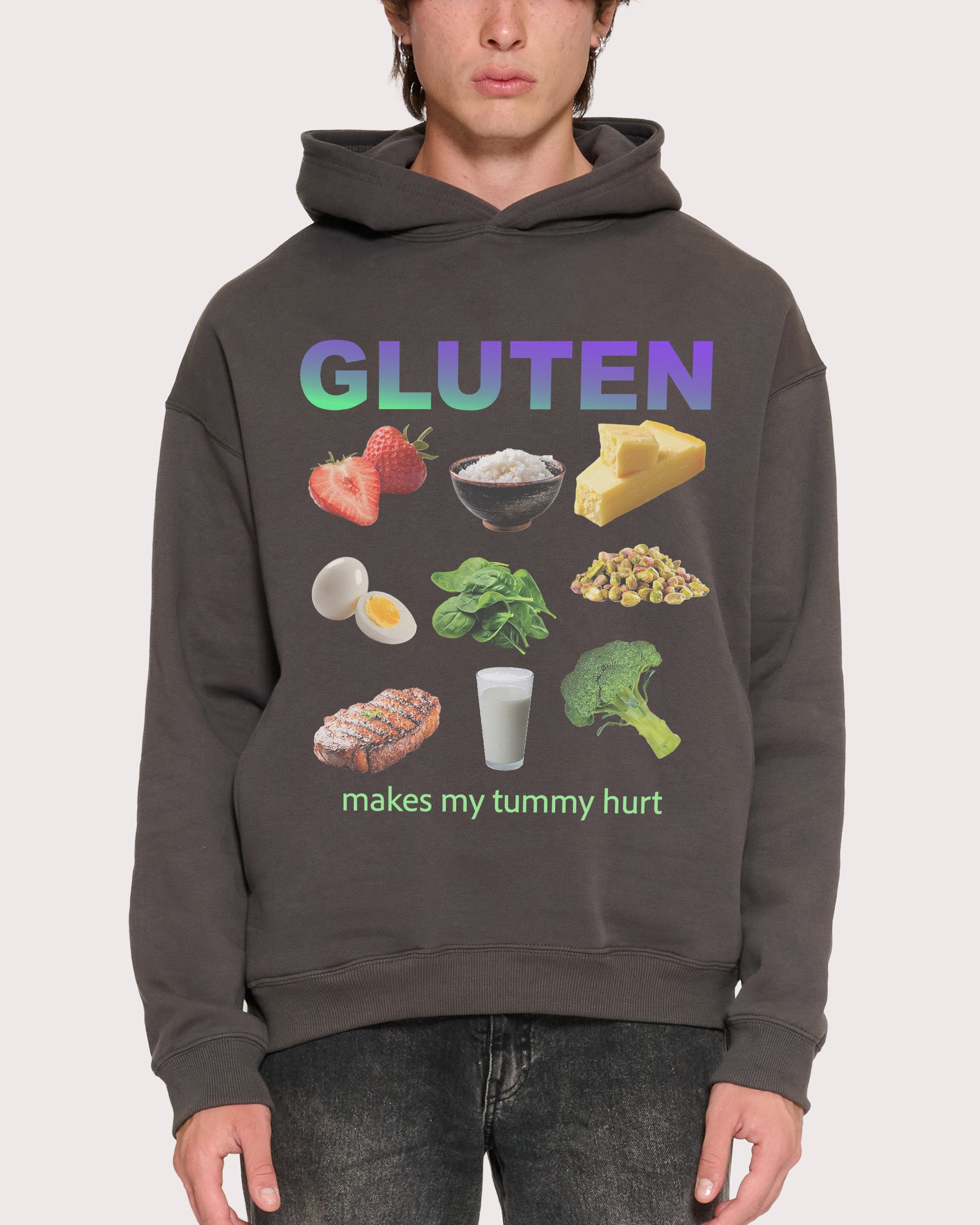 Gluten Starter Pack Charcoal Hoodie