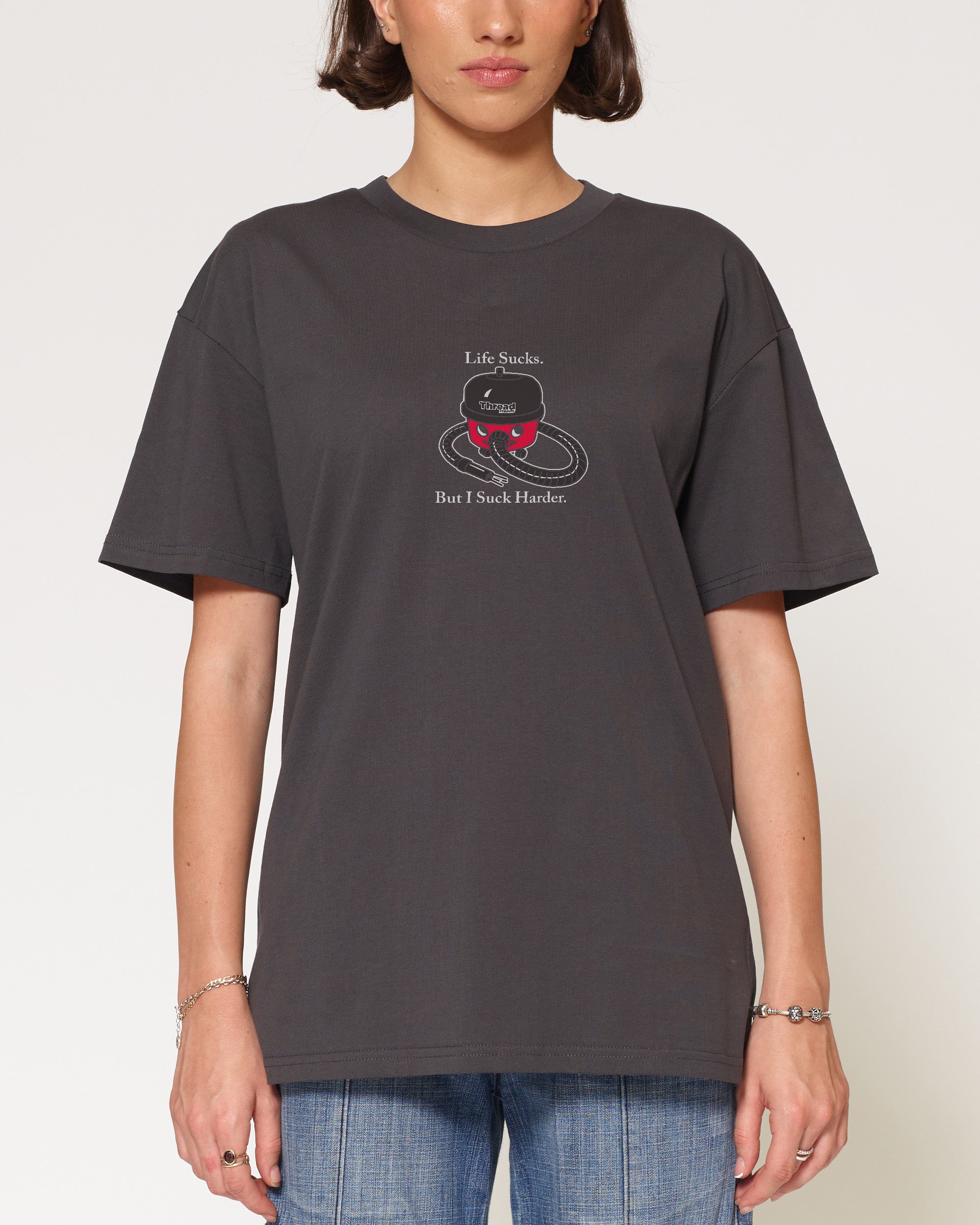 Life Sucks Charcoal T-Shirt