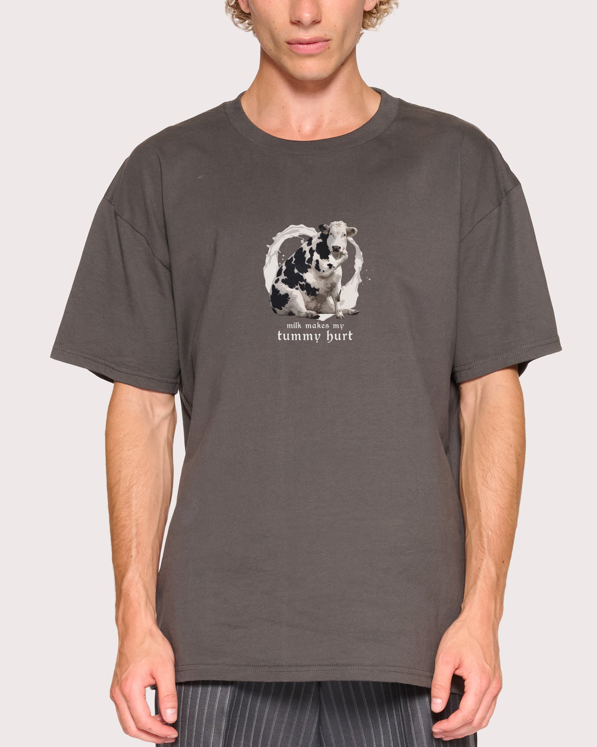 Milk Makes My Tummy Hurt Charcoal T-Shirt