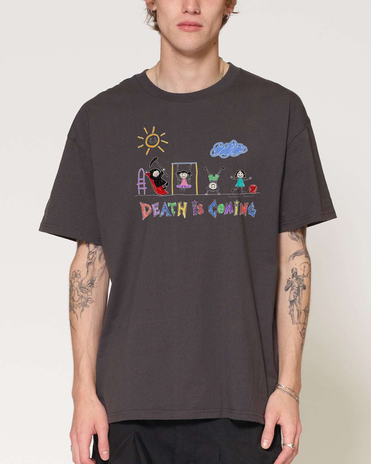 Death is Coming Charcoal T-Shirt